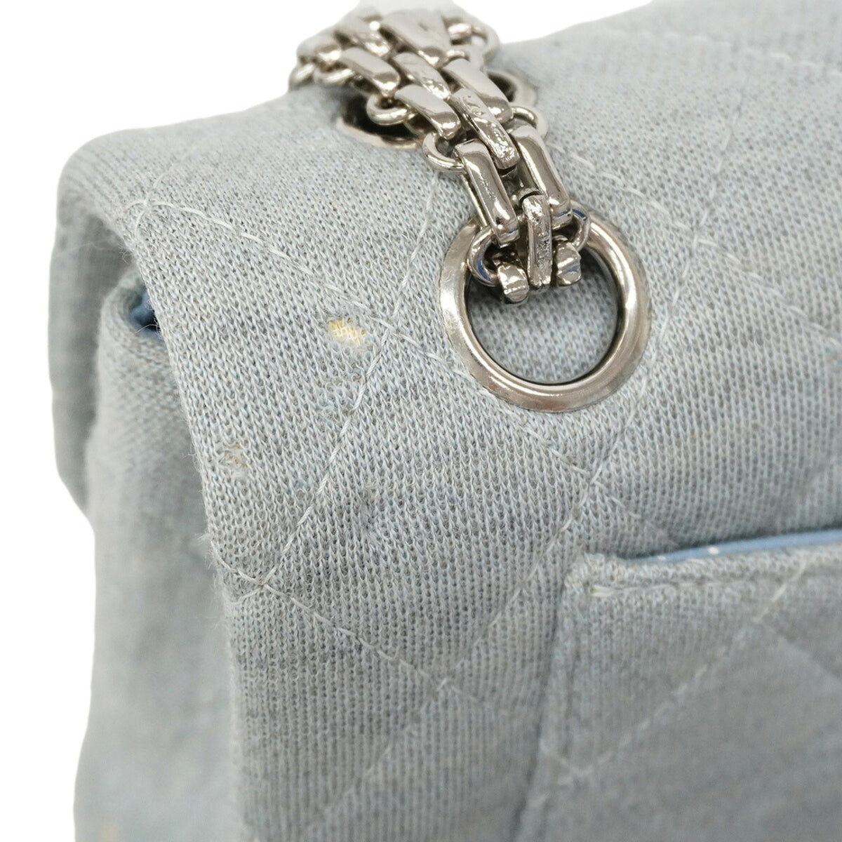 Chanel Blue Cotton Shoulder Bag (Pre-Owned)