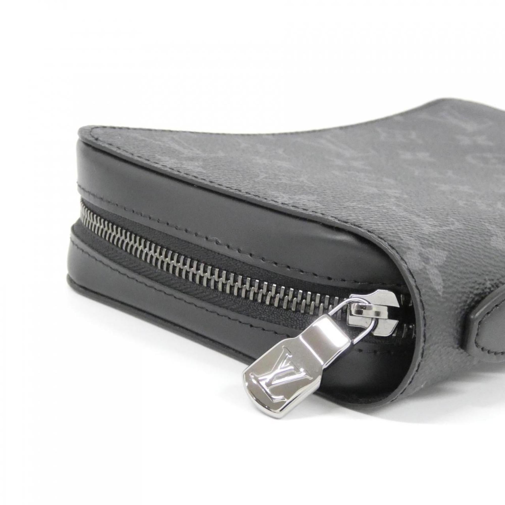 Louis Vuitton Black Coated Canvas Long Wallet (Bi-Fold) (Pre-Owned)