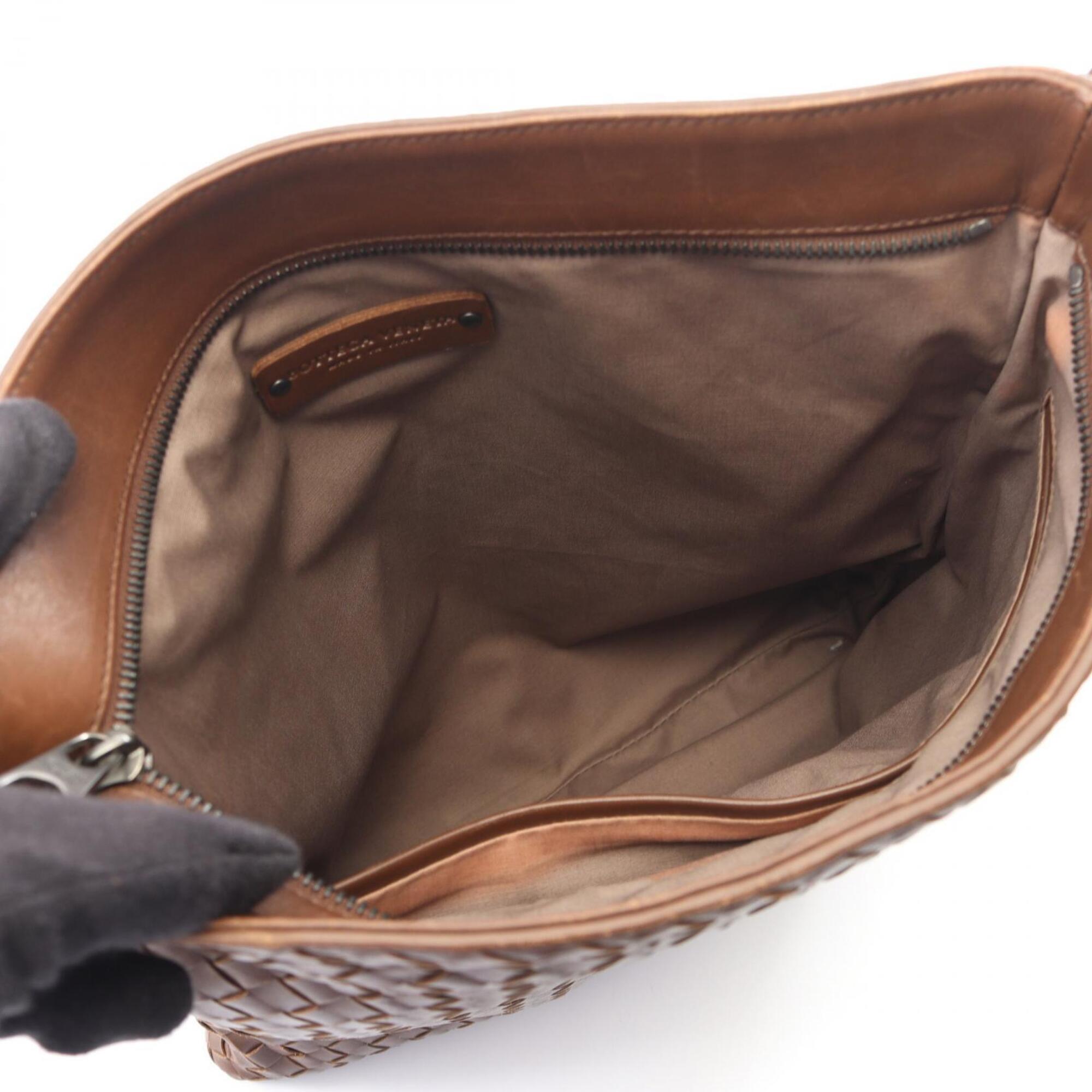Bottega Veneta Brown Intrecciato Handbag Shoulder Bag (Pre-Owned)