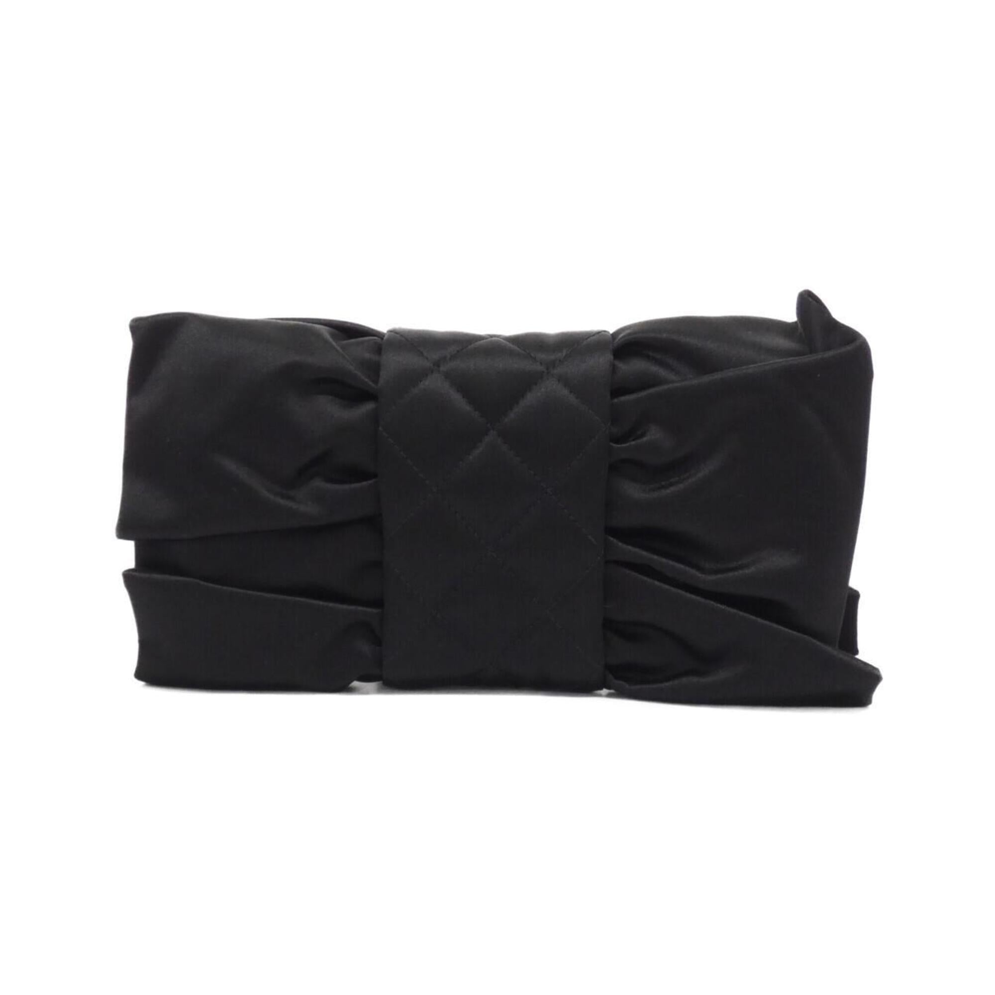 Chanel Black Satin Shoulder Bag (Pre-Owned)