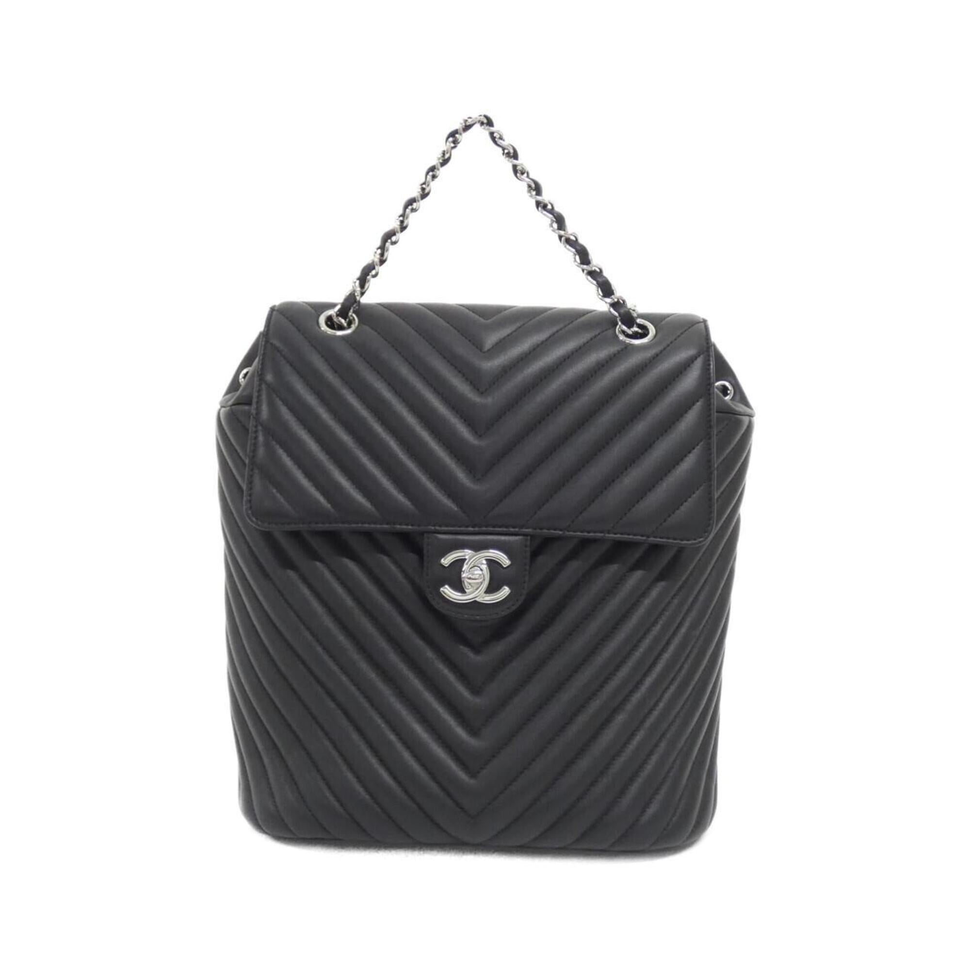 Chanel Black Leather Backpack (Pre-Owned)