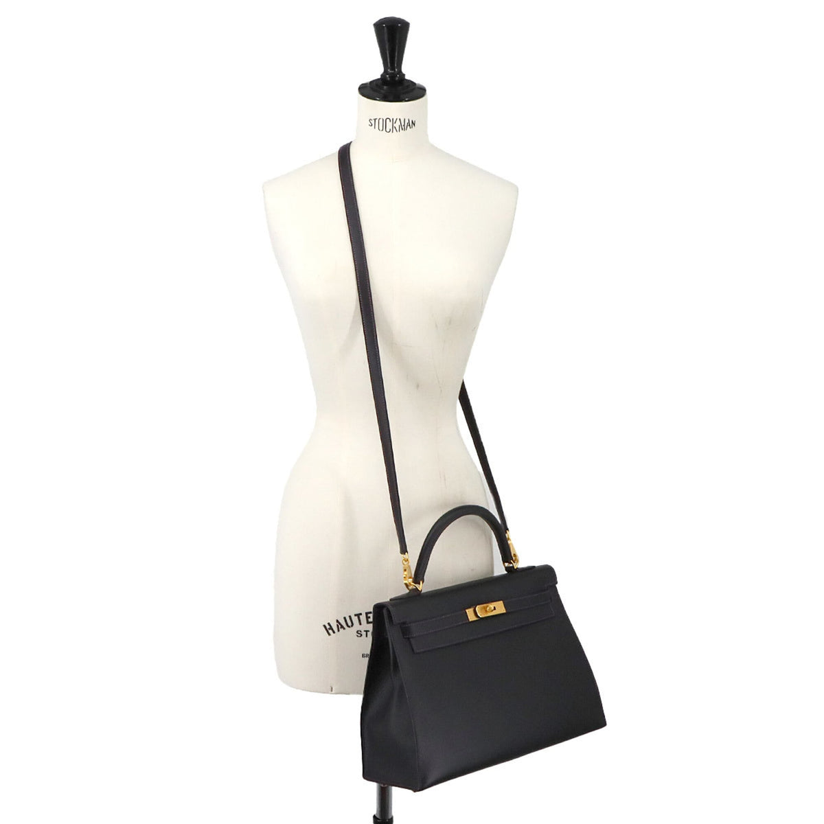 Hermes Black Pink Epsom Leather Handbag (Pre-Owned)