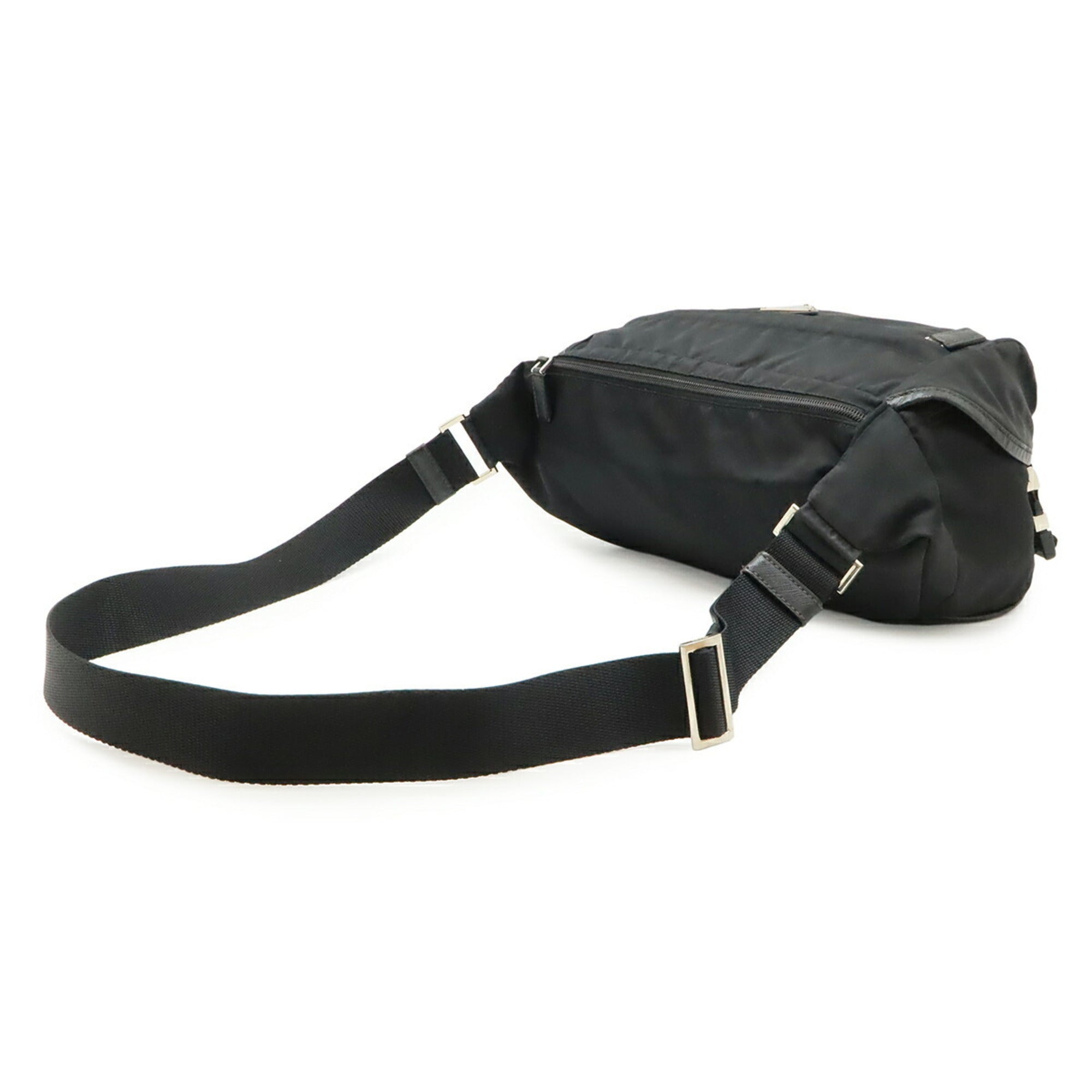 Prada Black Nylon Leather Sling Bag (Pre-Owned)