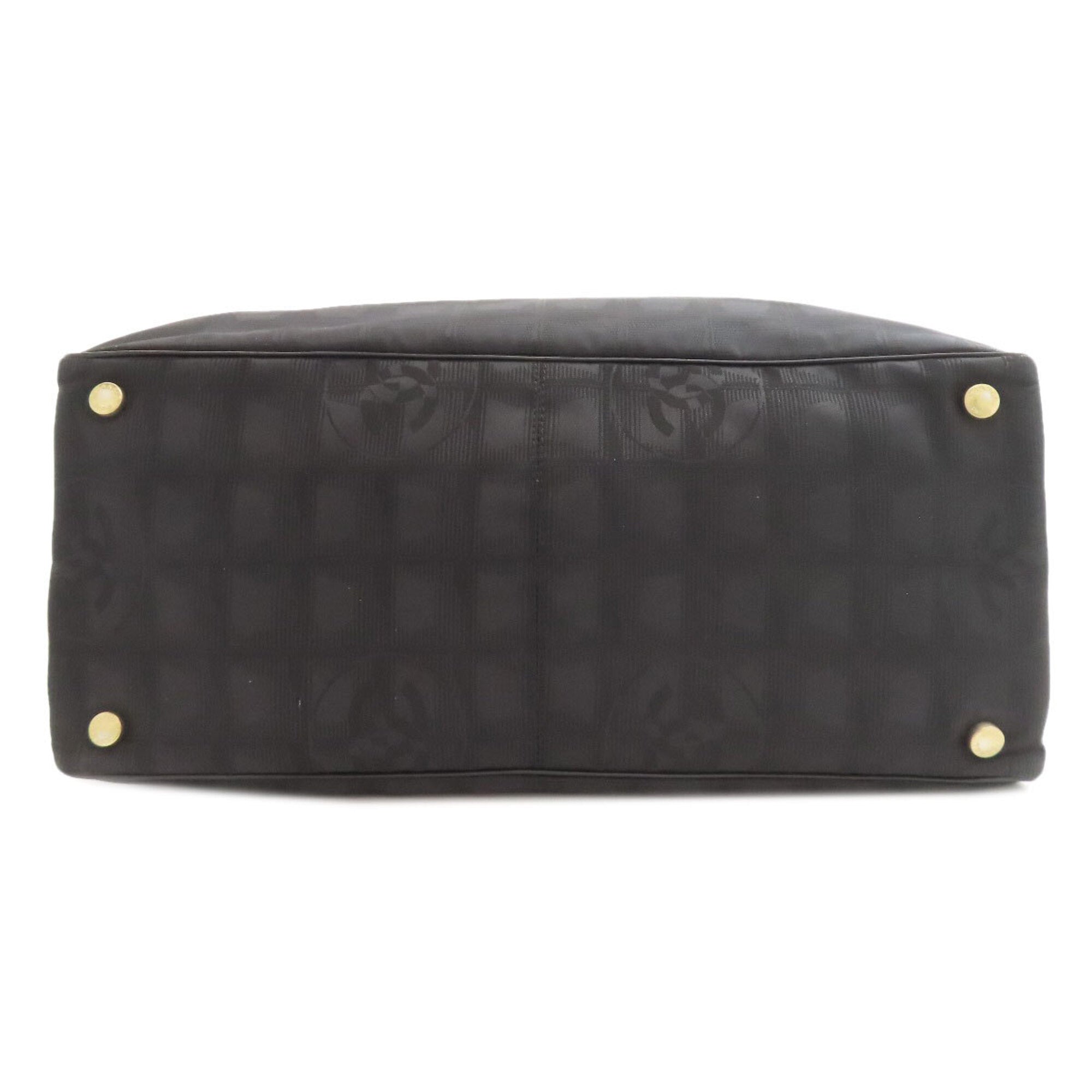 Chanel New Travel Line Black Nylon Jacquard Tote Bag (Pre-Owned)