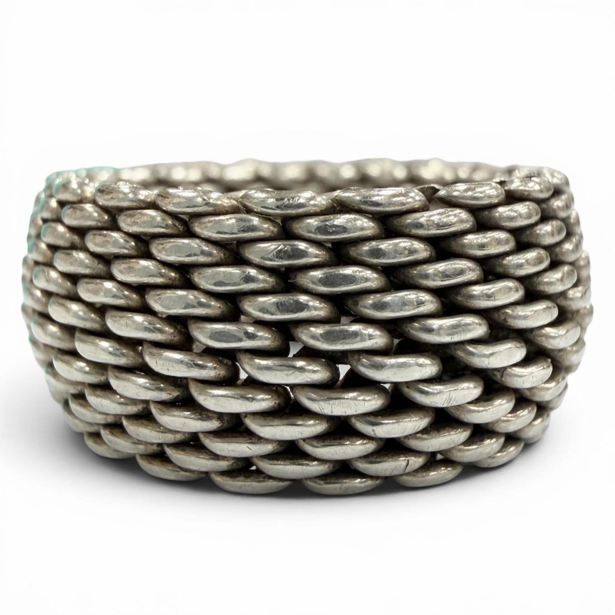 Tiffany Silver Silver 925 Band Ring (Pre-Owned)