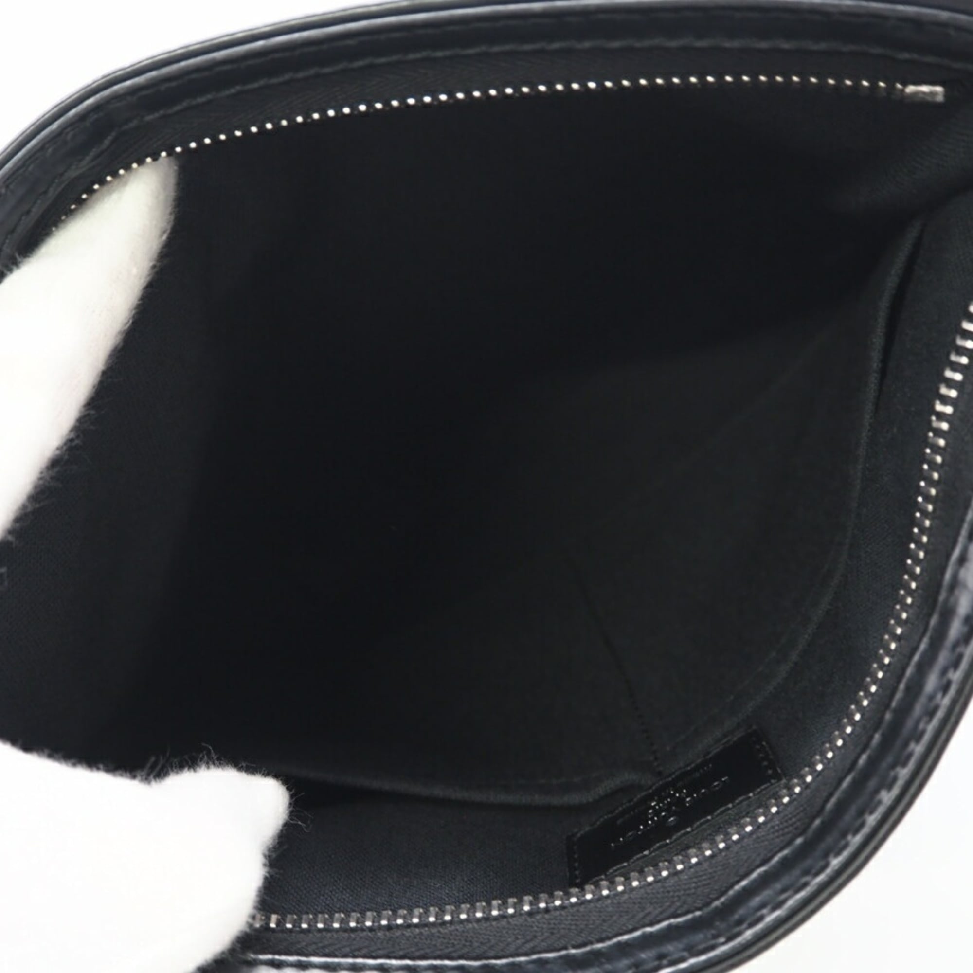 Louis Vuitton Black Gray Coated Canvas Shoulder Bag (Pre-Owned)