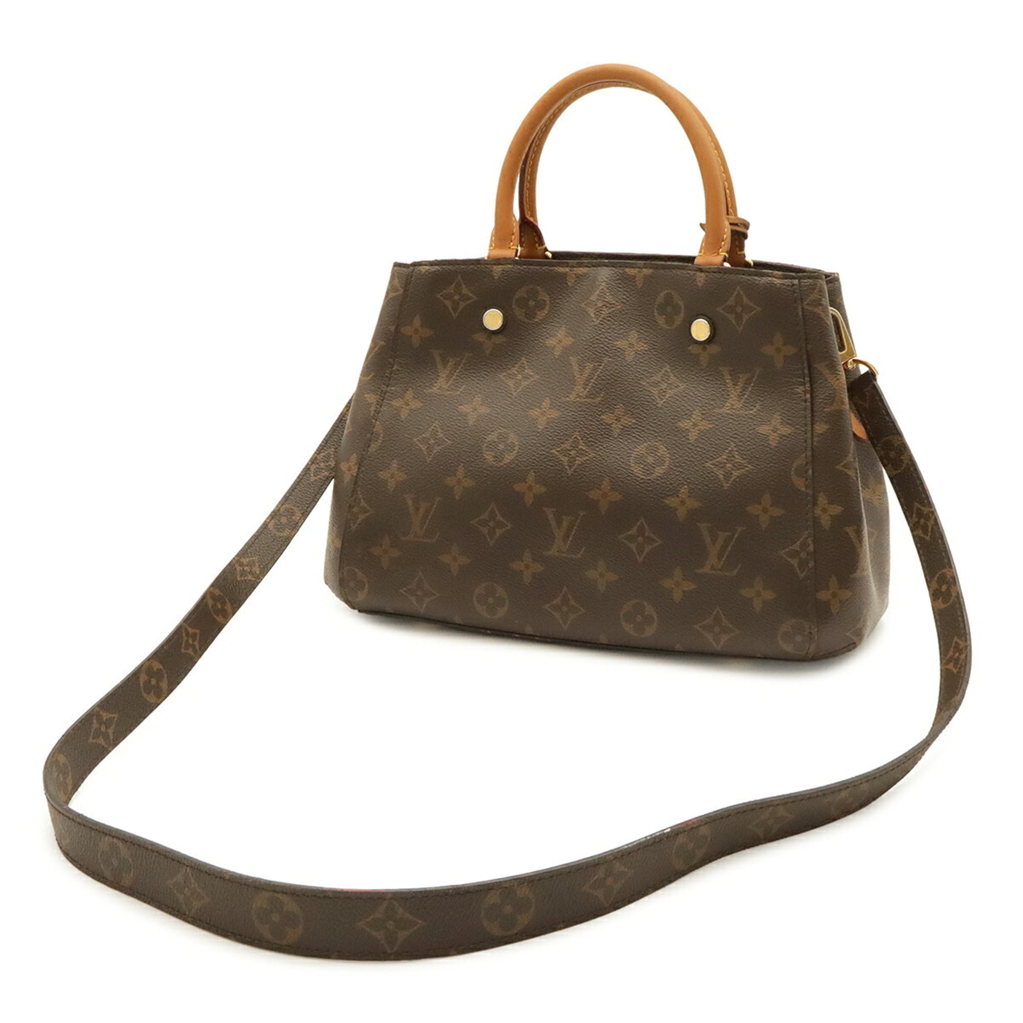Louis Vuitton Brown Monogram Canvas Handbag Shoulder Bag (Pre-Owned)