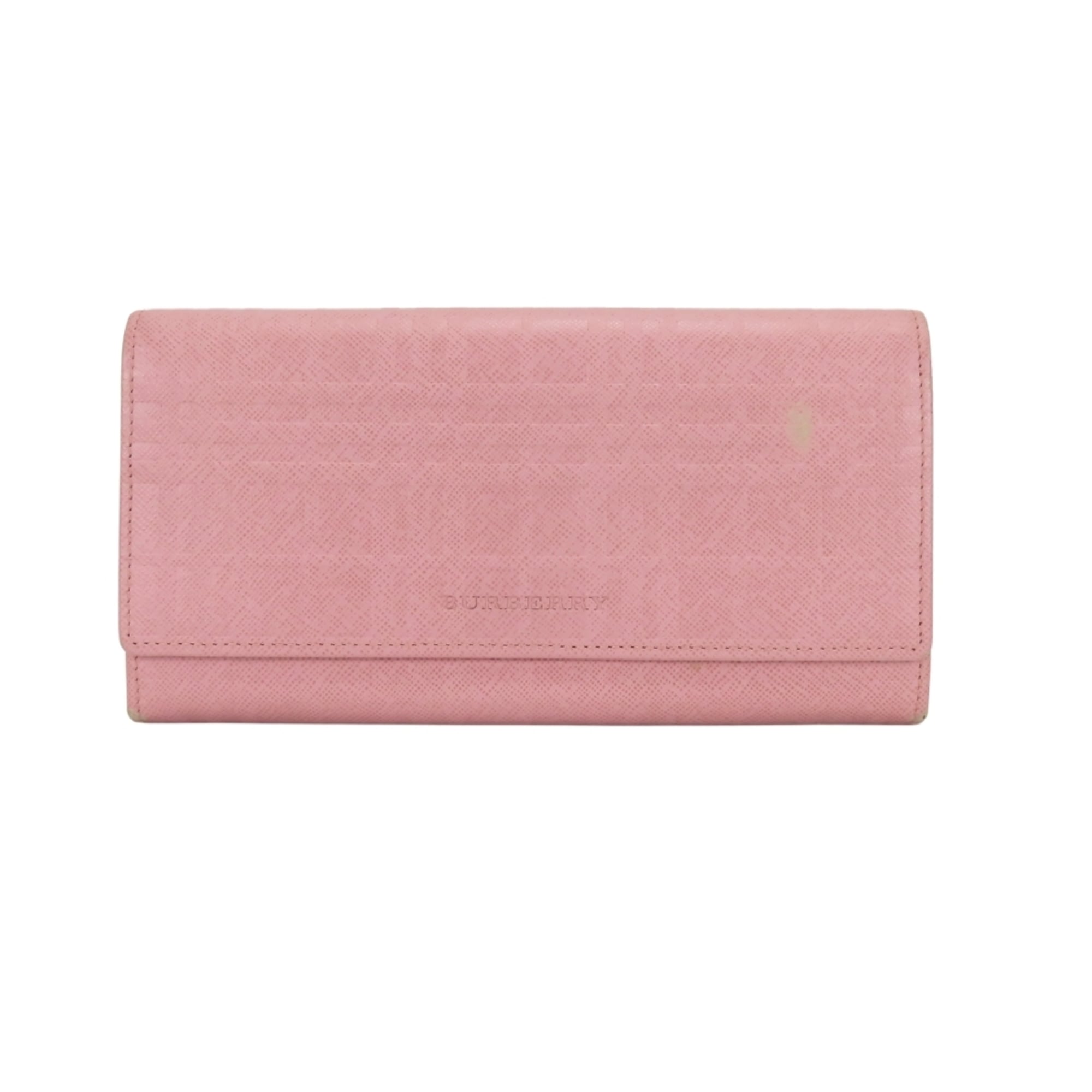 Burberry Pink Leather Coin Purse/Coin Case (Pre-Owned)