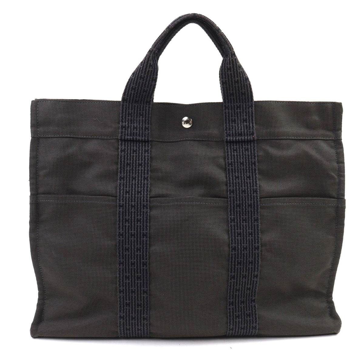 Hermes Her Line Gray Polyester Polyamide Tote Bag (Pre-Owned)