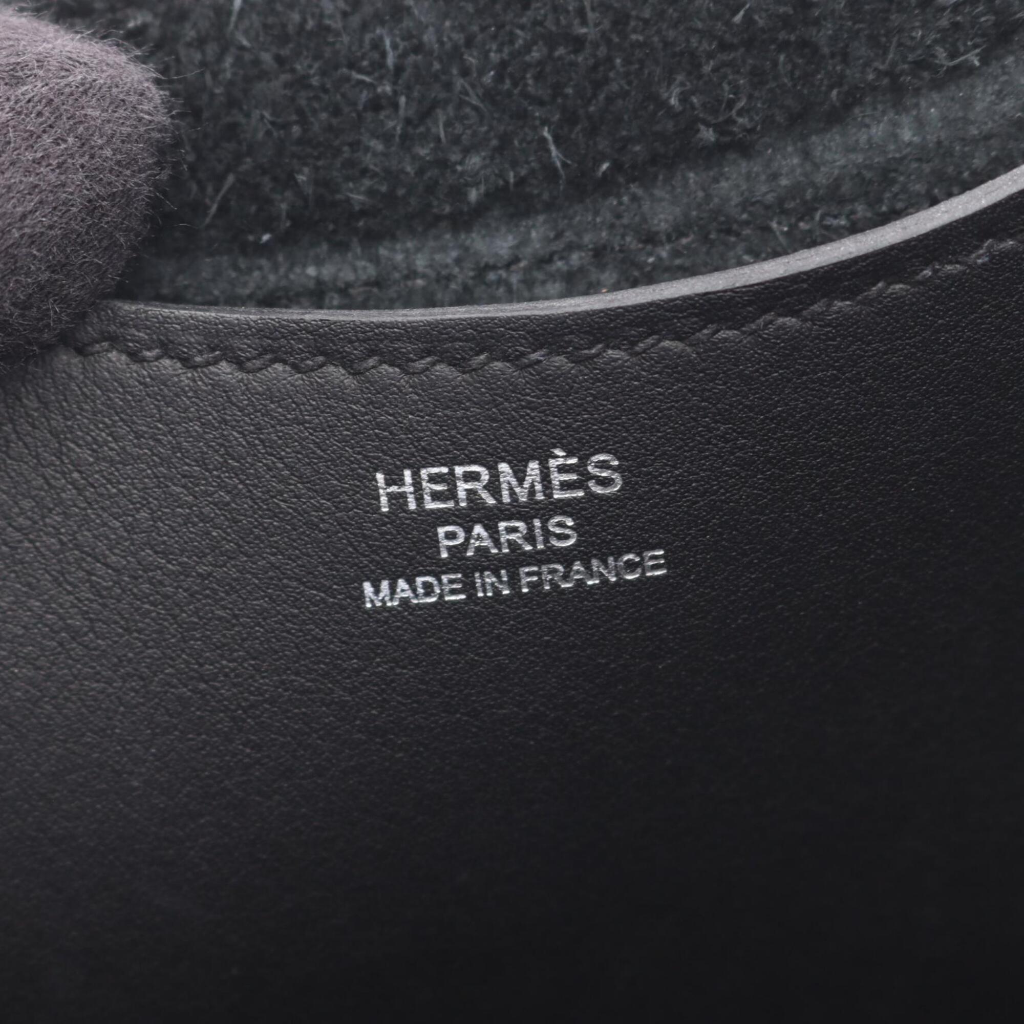 Hermes Black Taurillon Clemence Leather Handbag (Pre-Owned)