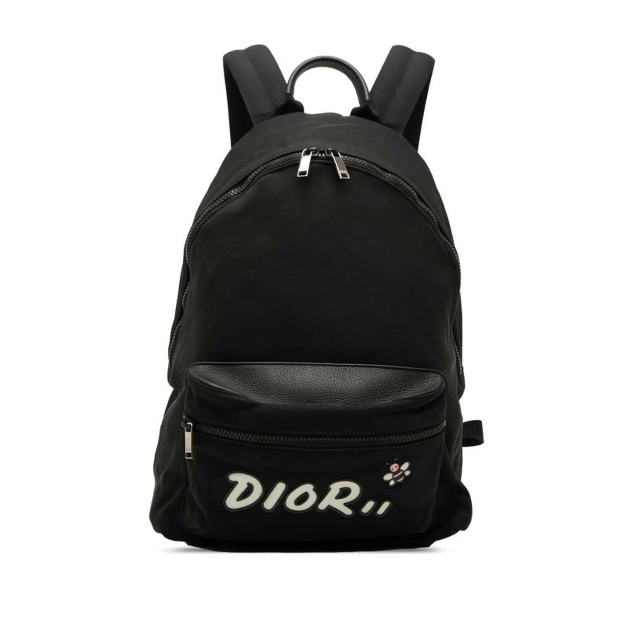 Christian Dior Black Canvas Leather Backpack (Pre-Owned)