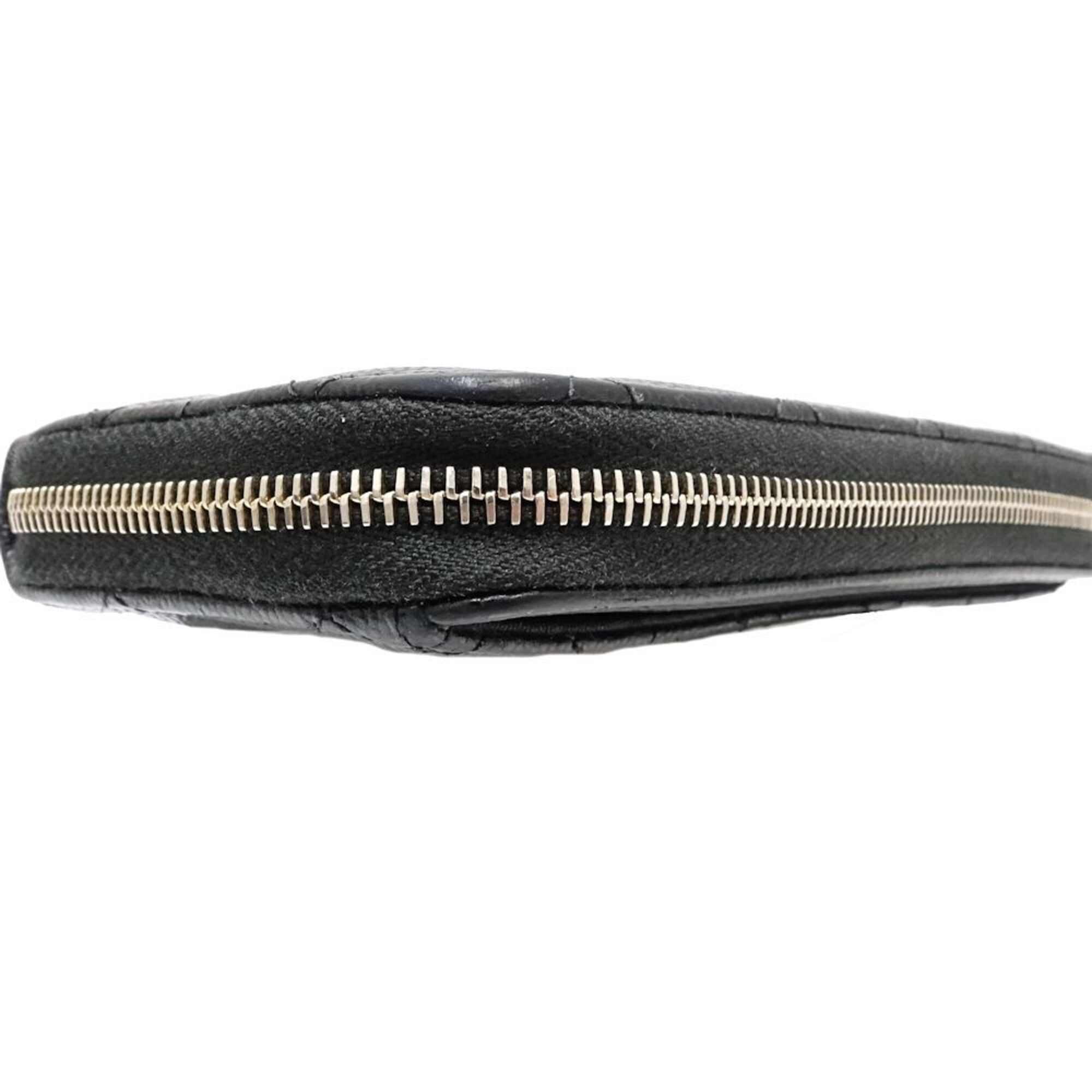 Chanel Black Grained Calfskin Coin Purse/Coin Case (Pre-Owned)