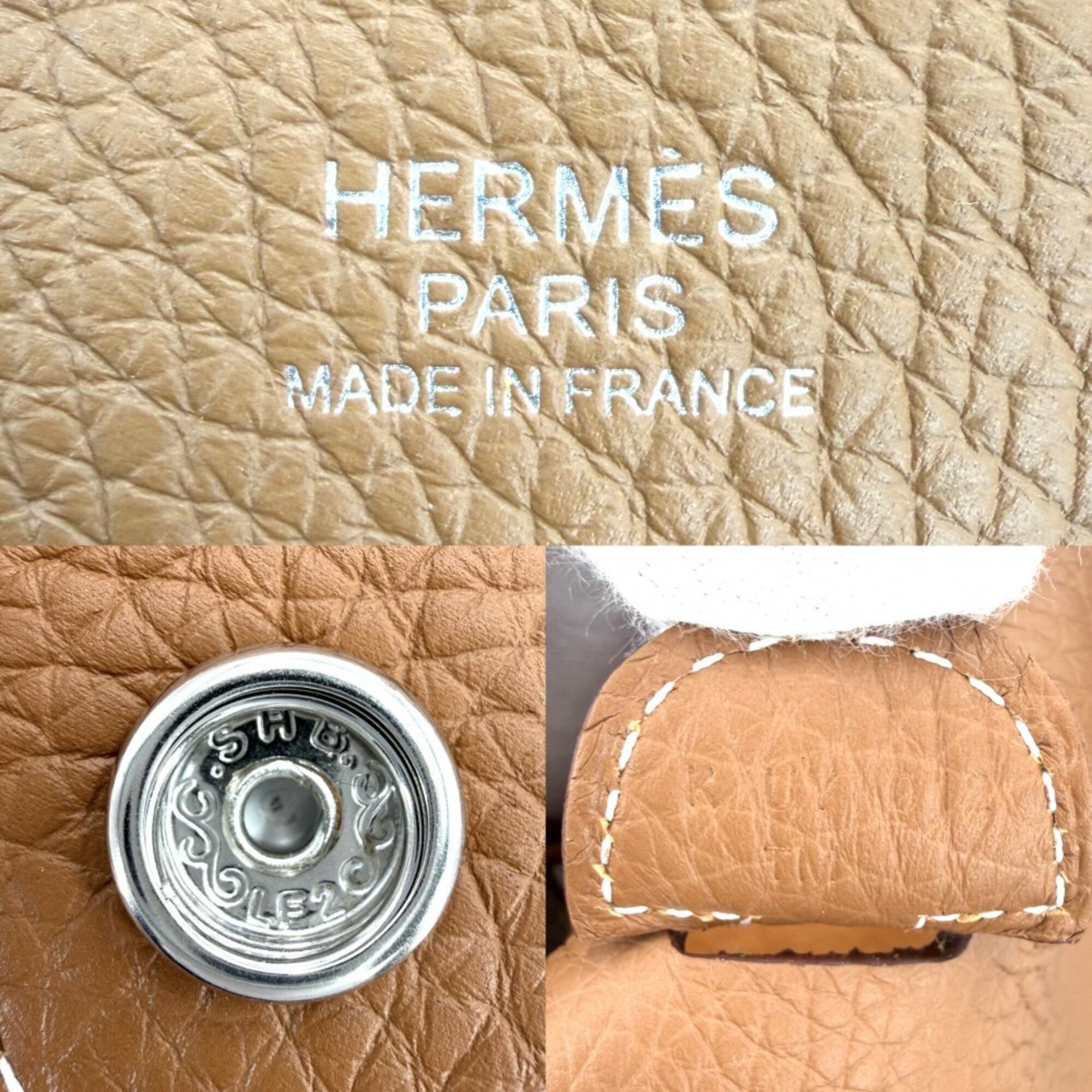 Hermes Evelyne Brown Leather Shoulder Bag (Pre-Owned)