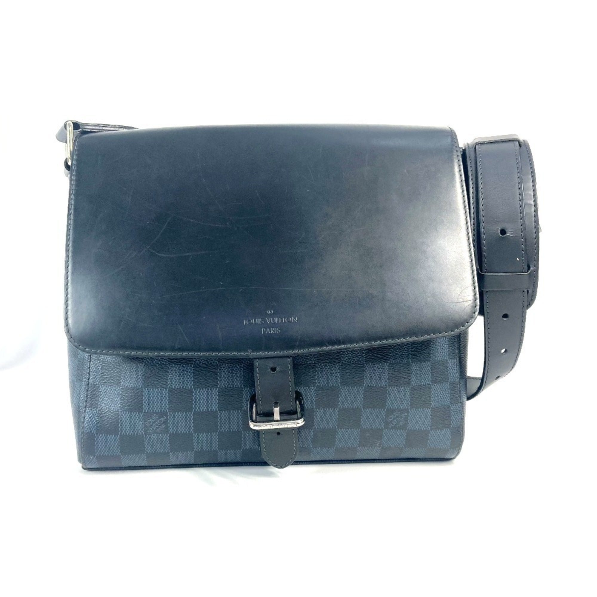 Louis Vuitton Navy Canvas Pochette Shoulder Bag (Pre-Owned)
