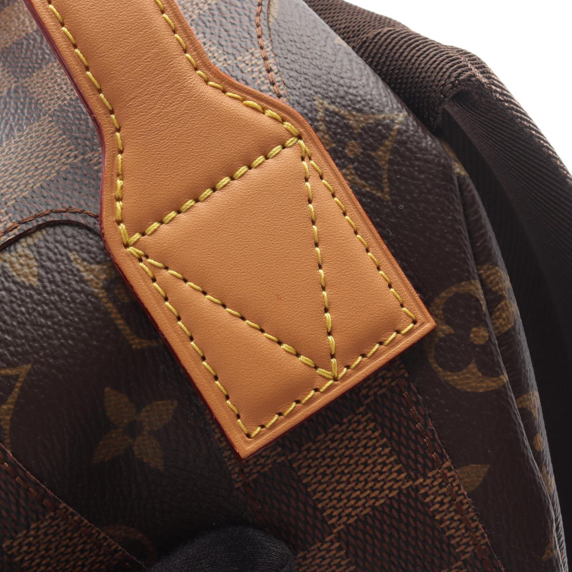 Louis Vuitton Brown Coated Canvas Leather Backpack (Pre-Owned)