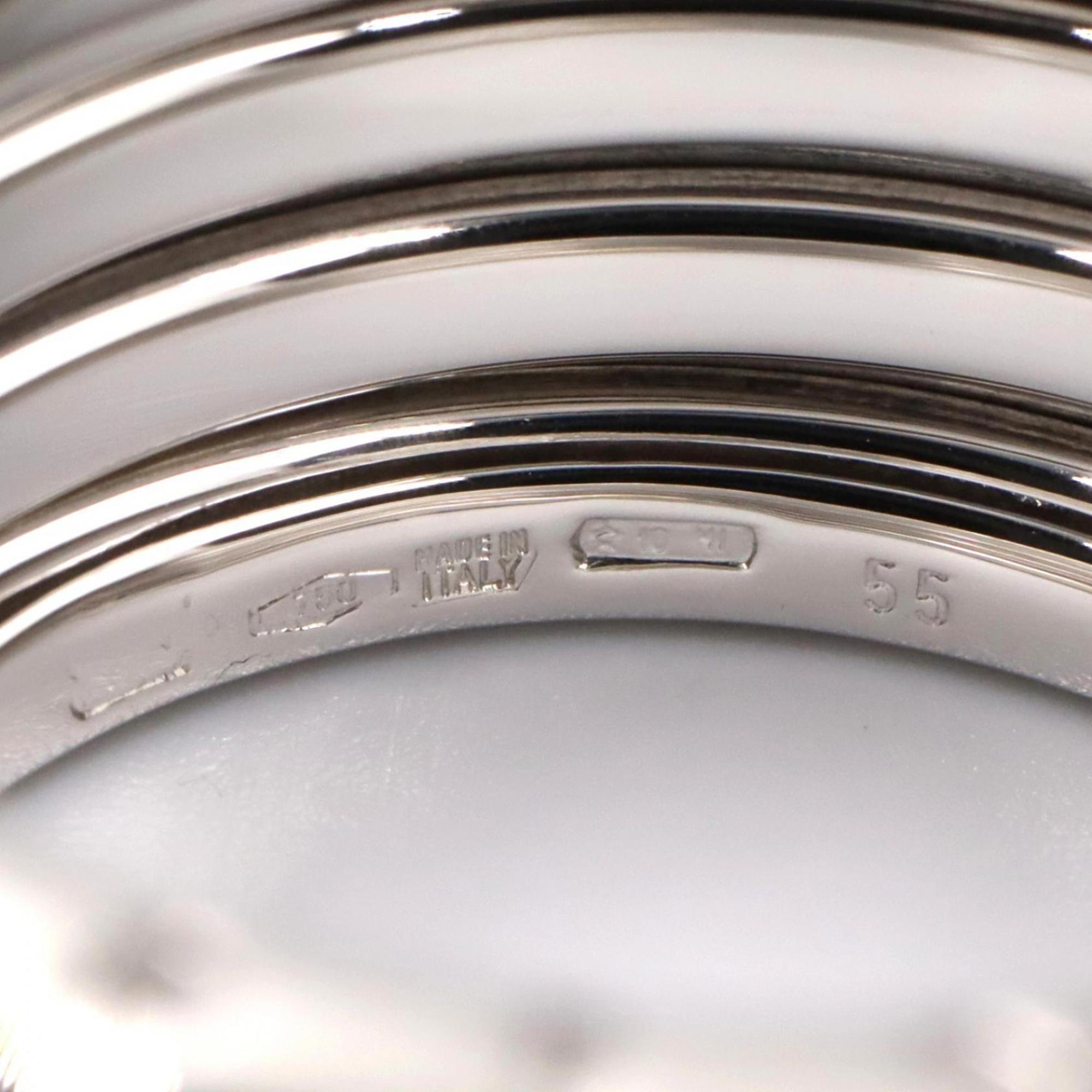 Bvlgari Silver White Gold (18K) Band Ring (Pre-Owned)