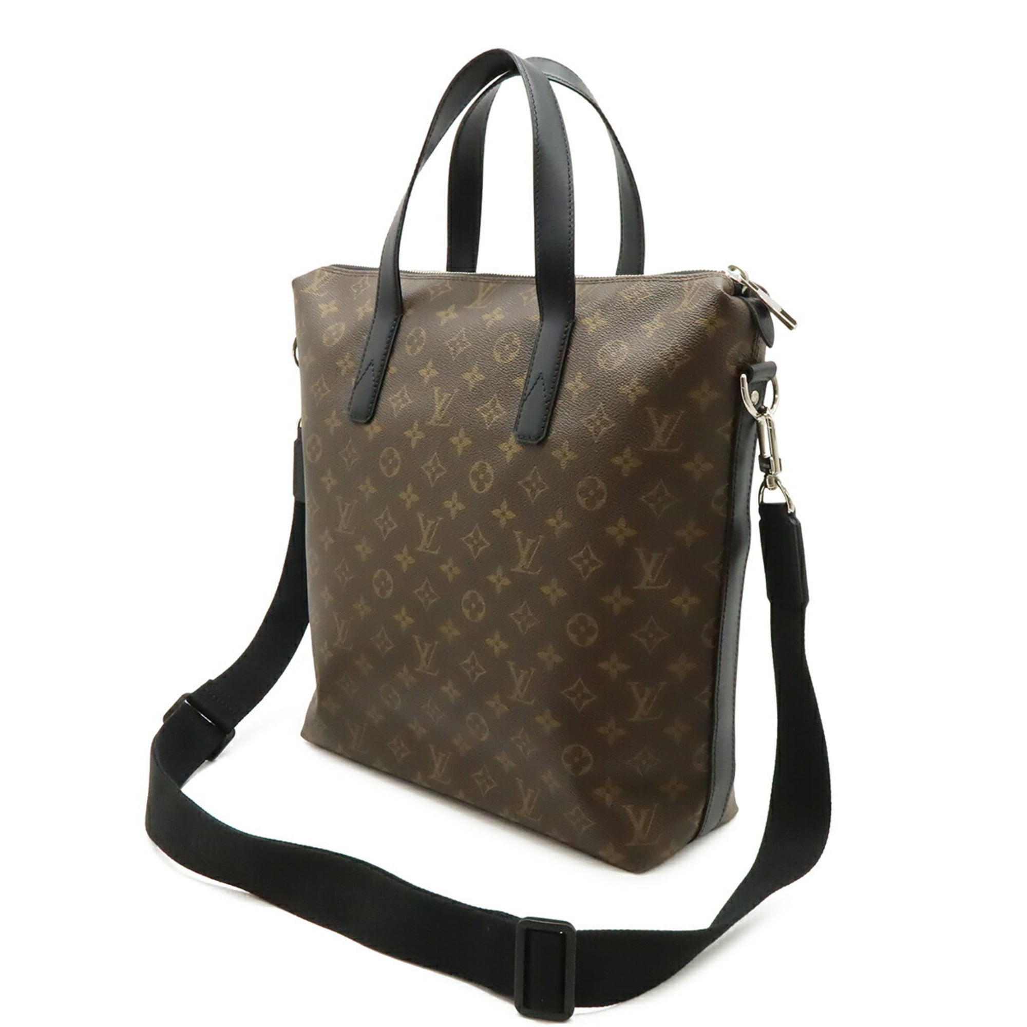 Louis Vuitton Black Brown Monogram Monogram Handbag Shoulder Bag Tote Bag (Pre-Owned)