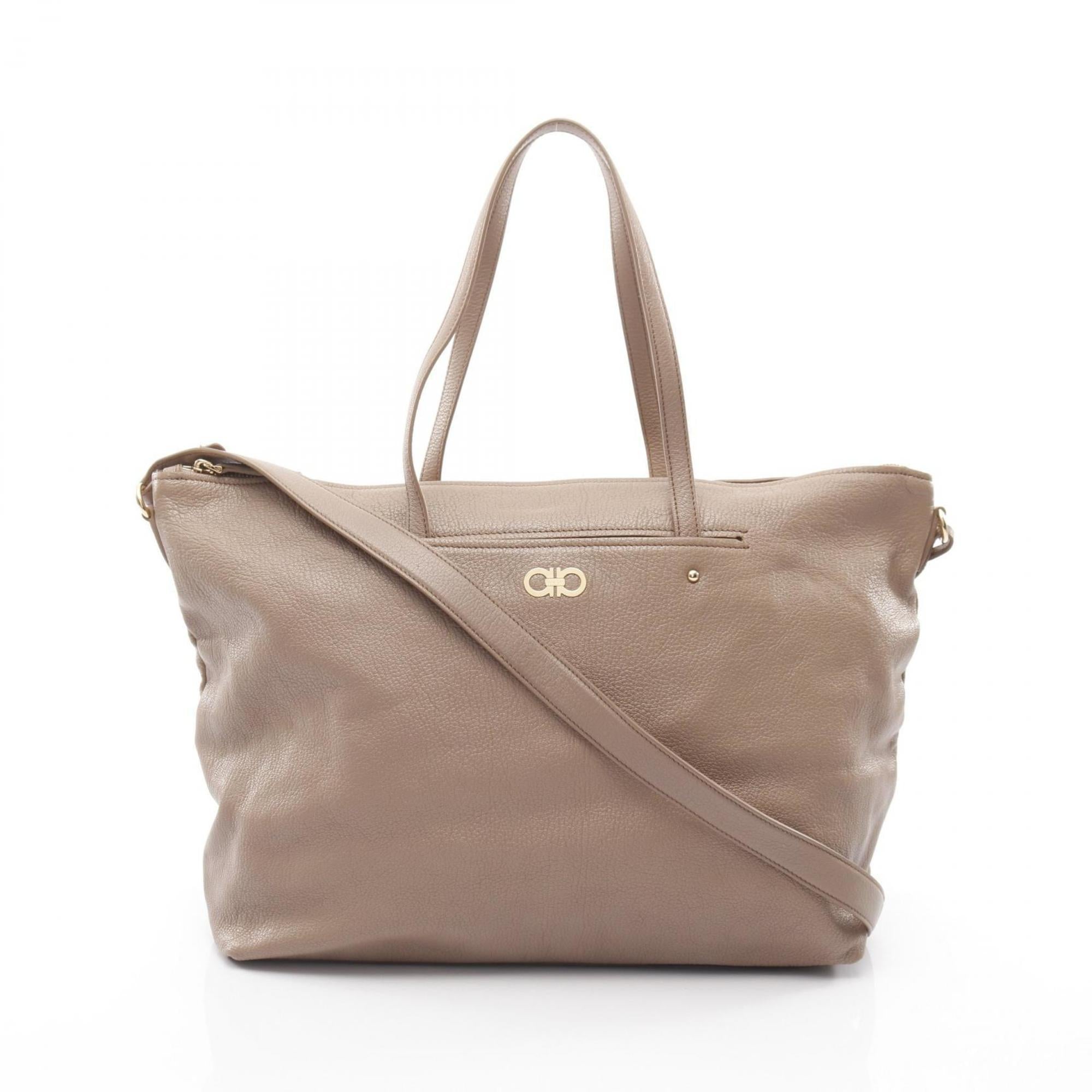 Salvatore Ferragamo Brown Leather Tote Bag (Pre-Owned)