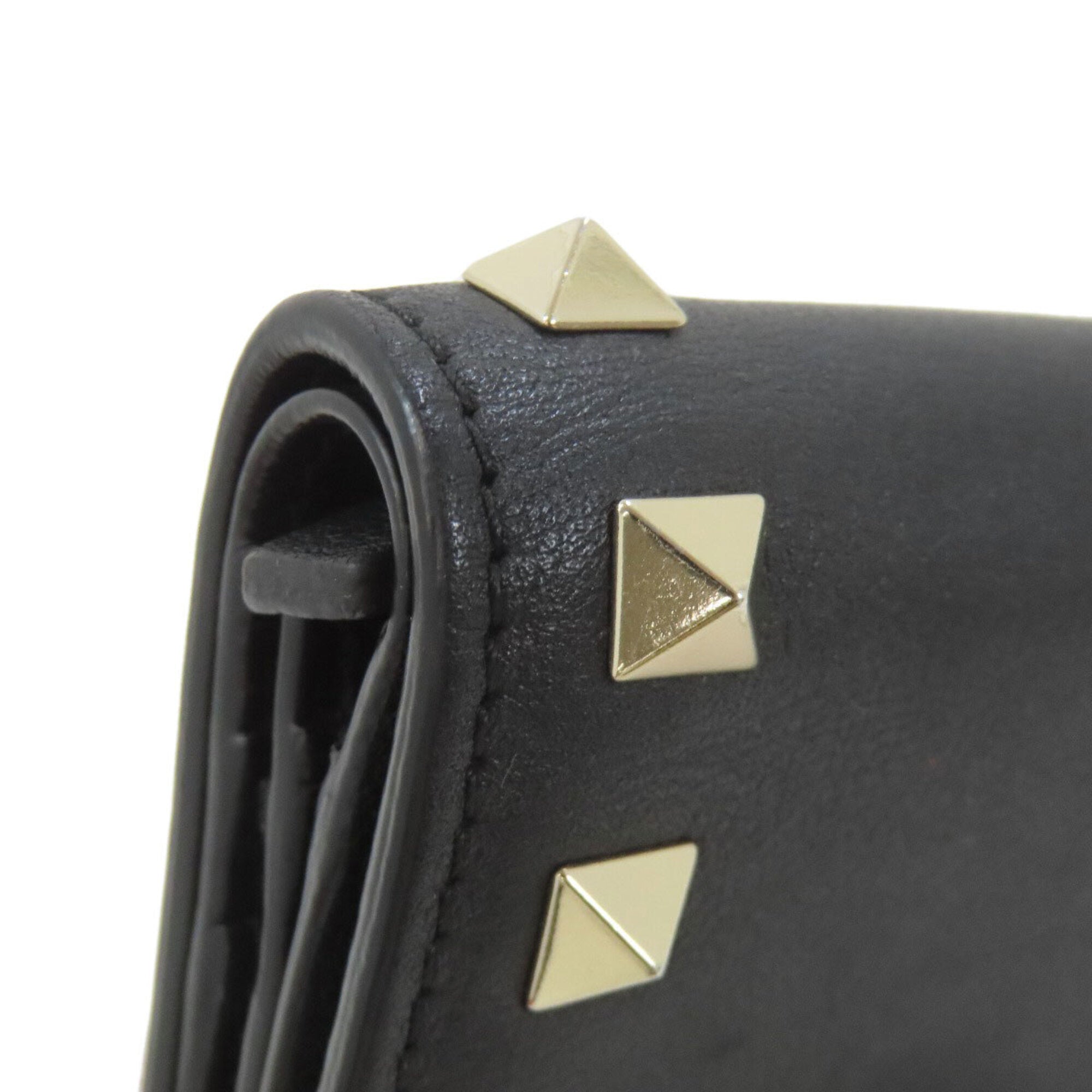 Valentino Garavani Black Leather Wallet (Bi-Fold) (Pre-Owned)