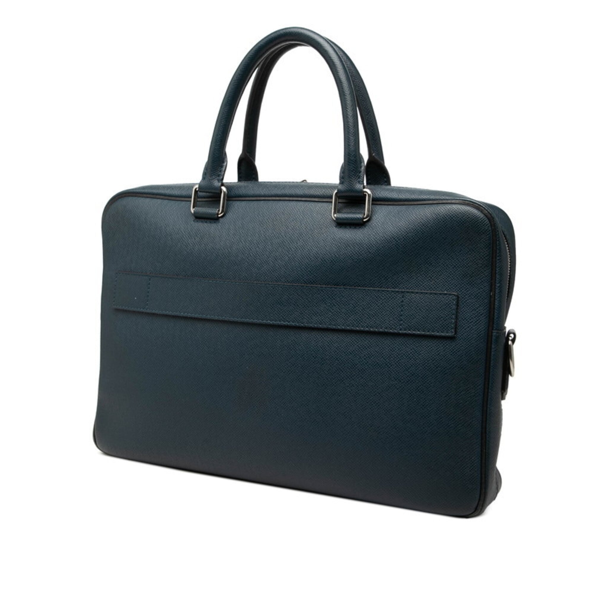Louis Vuitton Navy Ocean Leather Briefcase Handbag (Pre-Owned)