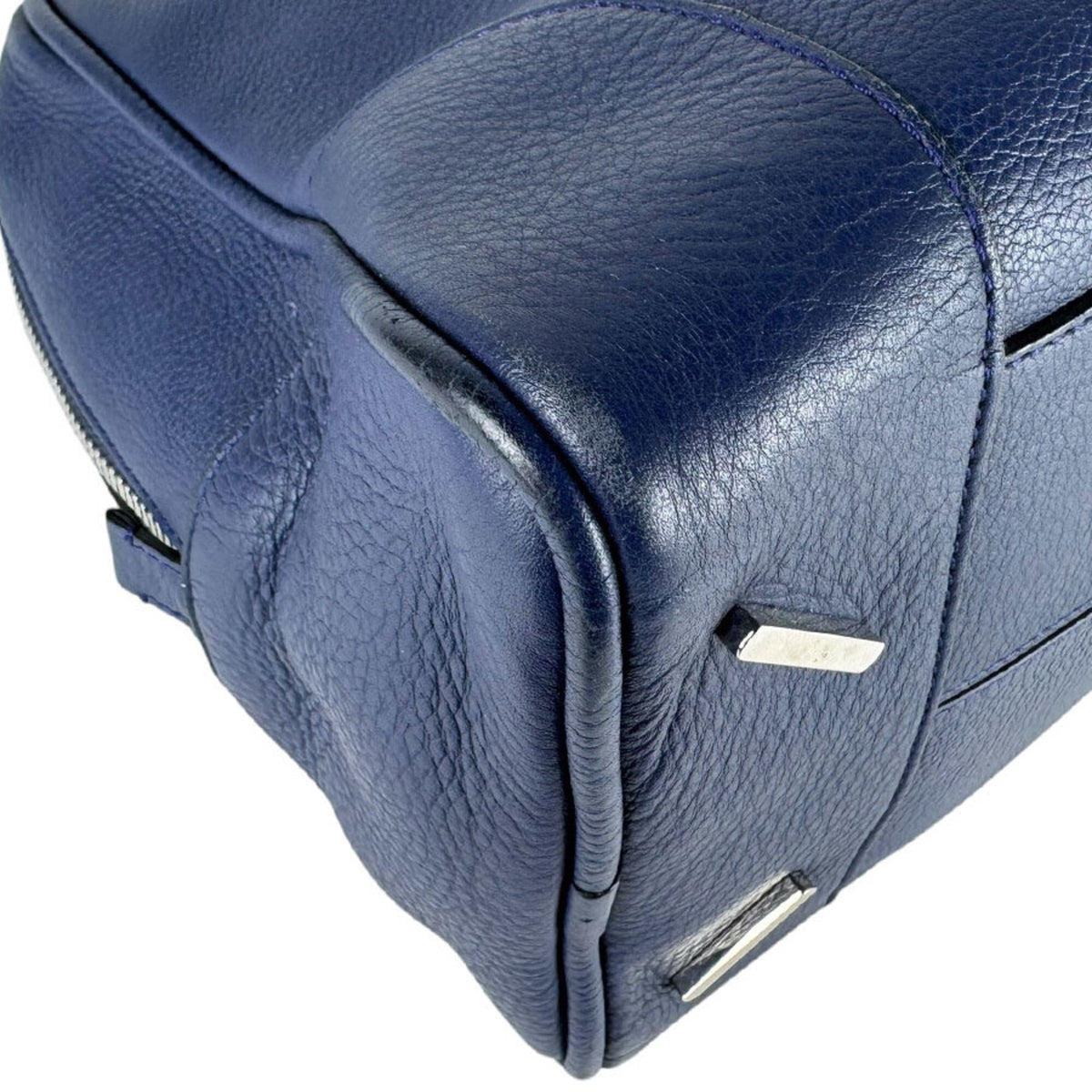 Loewe Navy Leather Handbag Shoulder Bag (Pre-Owned)