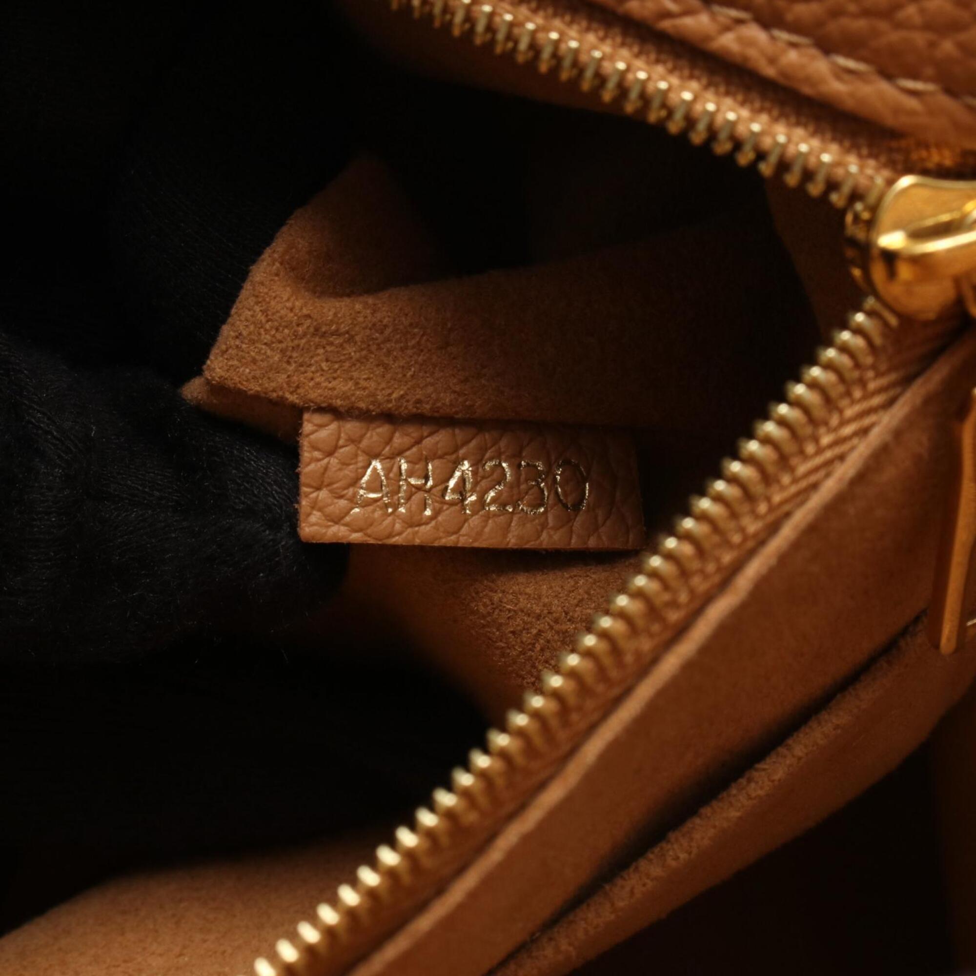 Louis Vuitton Black Brown Leather Coated Canvas Handbag (Pre-Owned)