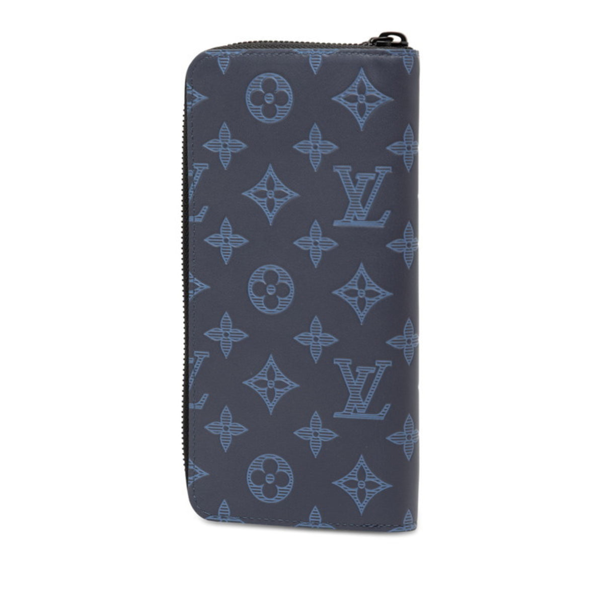 Louis Vuitton Monogram Shadow Blue Monogram Navy Monogram Shadow Long Wallet (Bi-Fold) (Pre-Owned)
