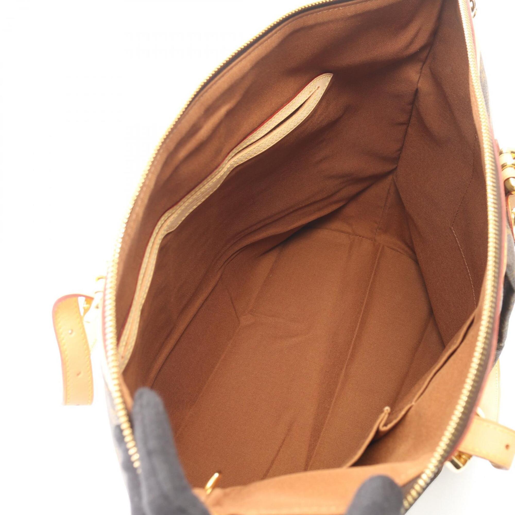 Louis Vuitton Monogram Brown Coated Canvas Leather Handbag Shoulder Bag (Pre-Owned)