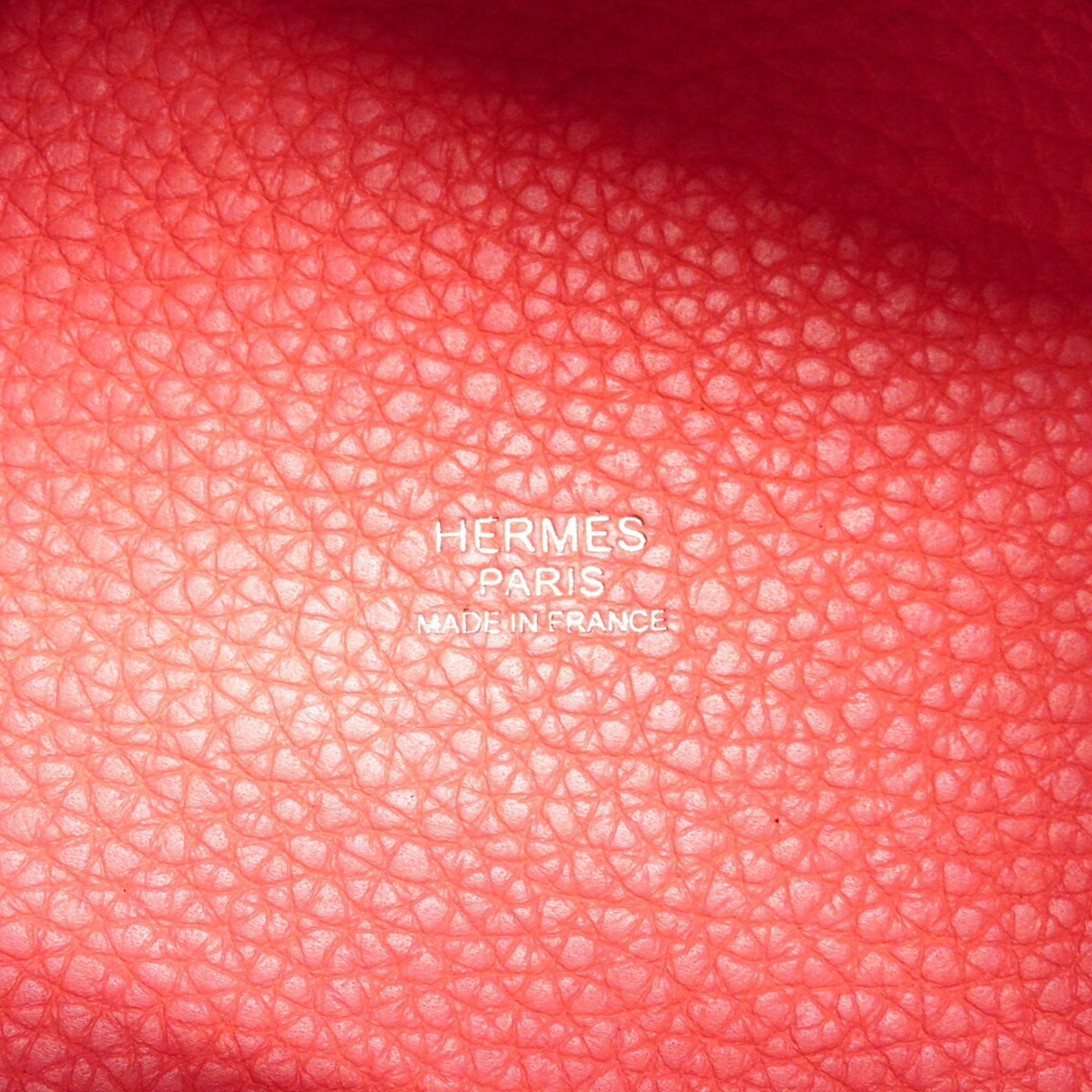 Hermes Rose Azalee Taurillon Clemence Leather Handbag (Pre-Owned)