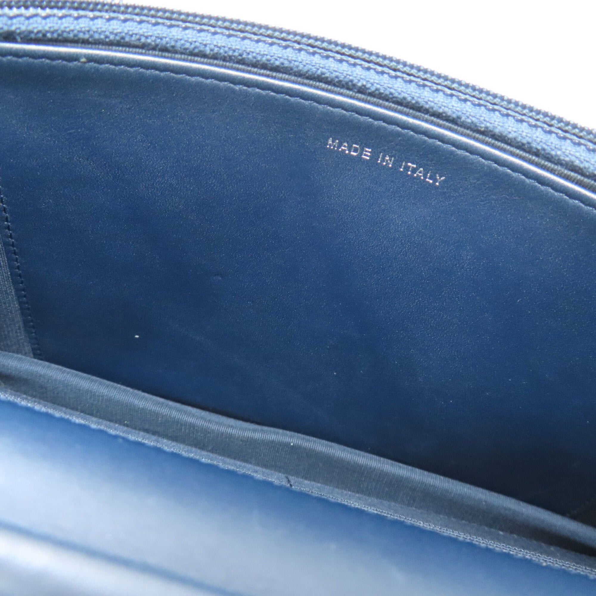 Chanel Matelasse Blue Leather Chain/Shoulder Wallet (Pre-Owned)