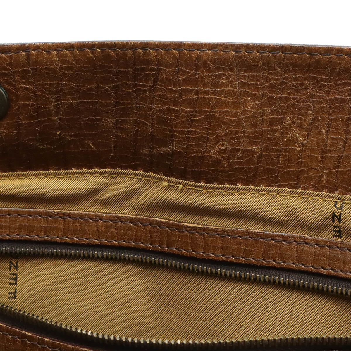 Fendi Dark Brown Khaki Brown Zucca Shoulder Bag Tote Bag (Pre-Owned)