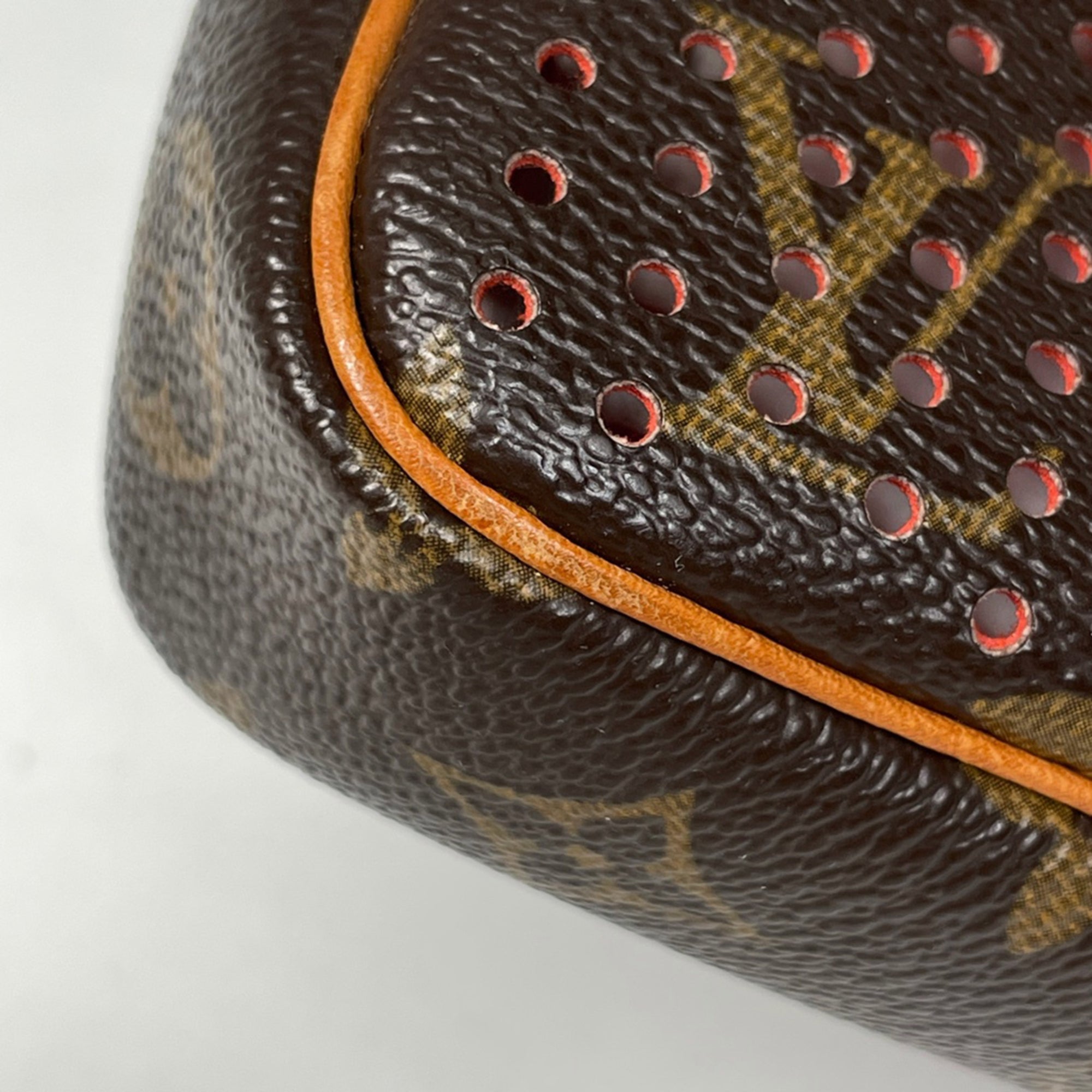 Louis Vuitton Monogram Perfo Lv Orange Orange Monogram Perforated Handbag Pochette (Pre-Owned)