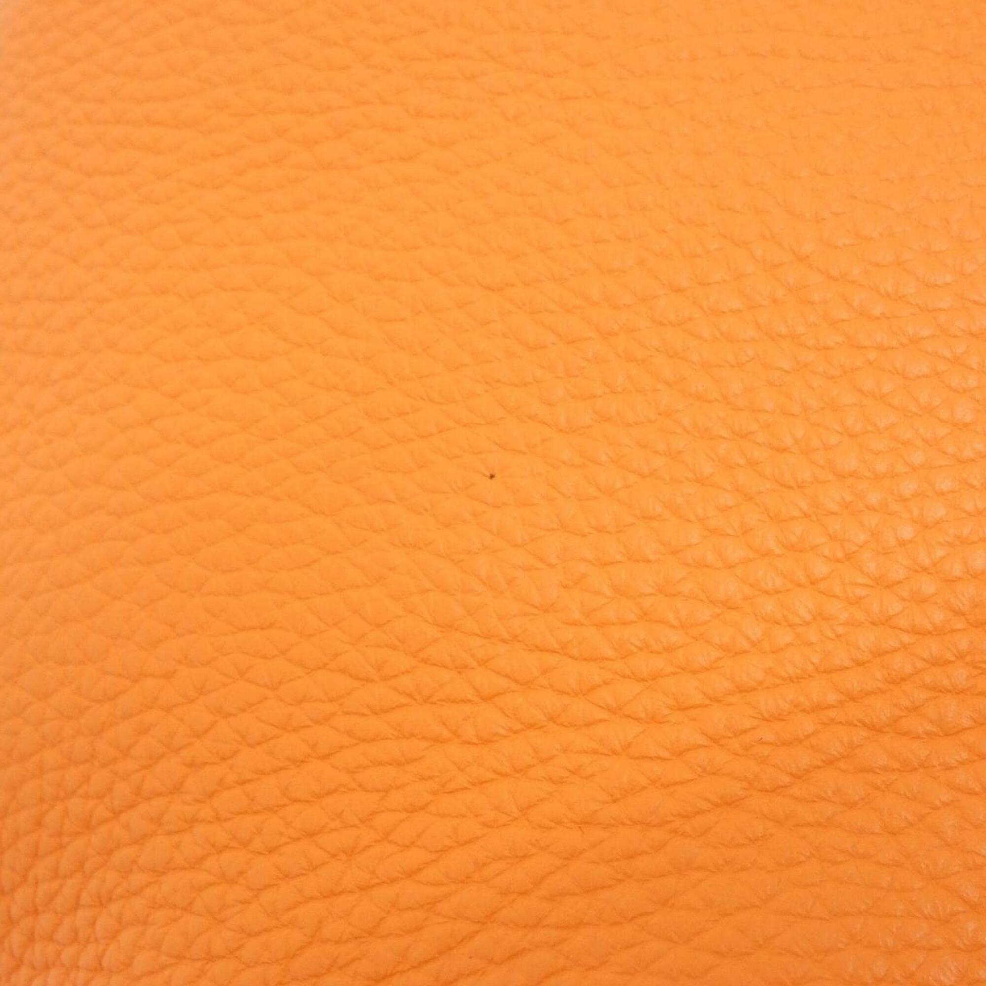 Hermes Orange Taurillon Clemence Leather Handbag (Pre-Owned)