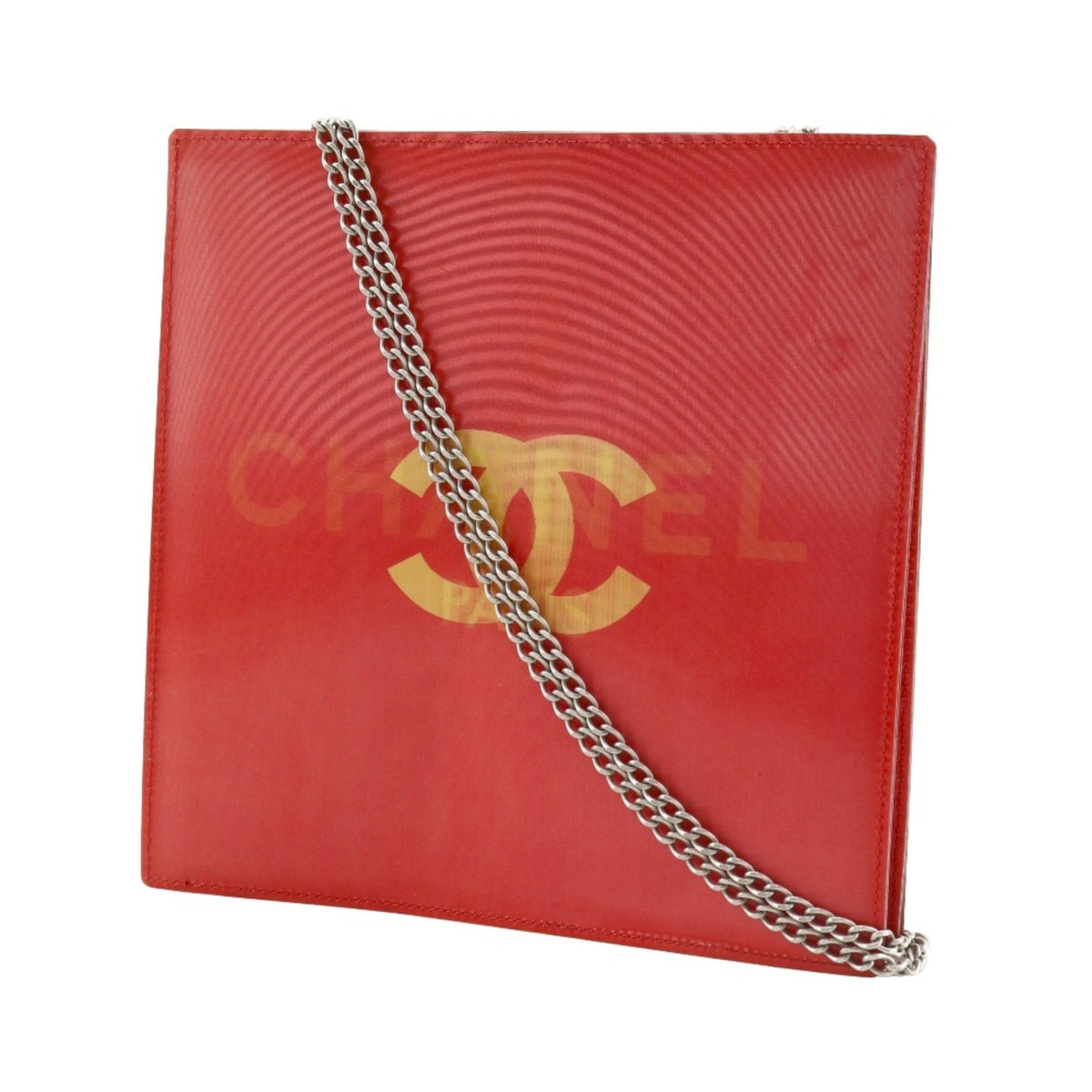 Chanel Red Color Vinyl Shoulder Bag (Pre-Owned)