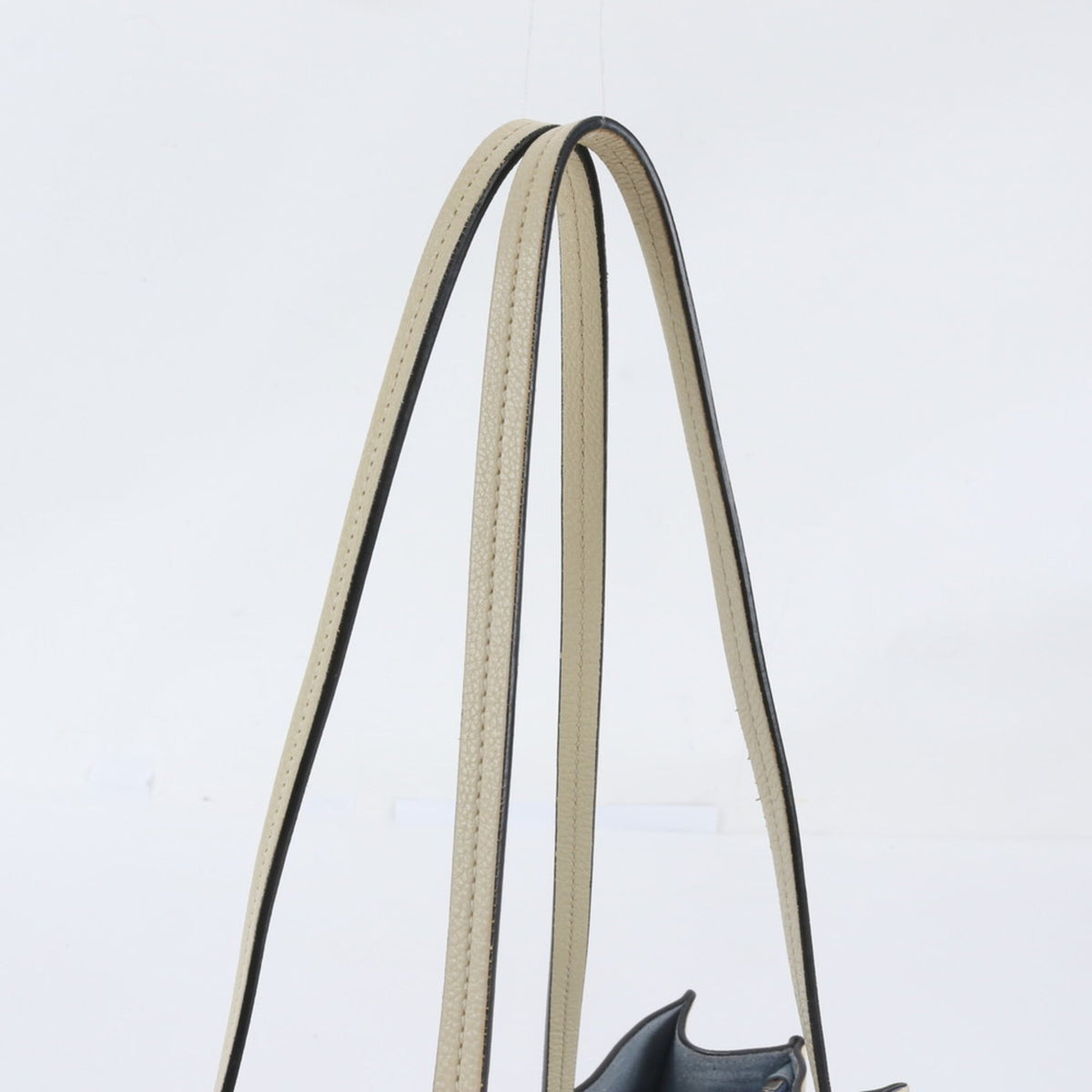 Prada Ivory Leather Handbag Shoulder Bag Tote Bag (Pre-Owned)