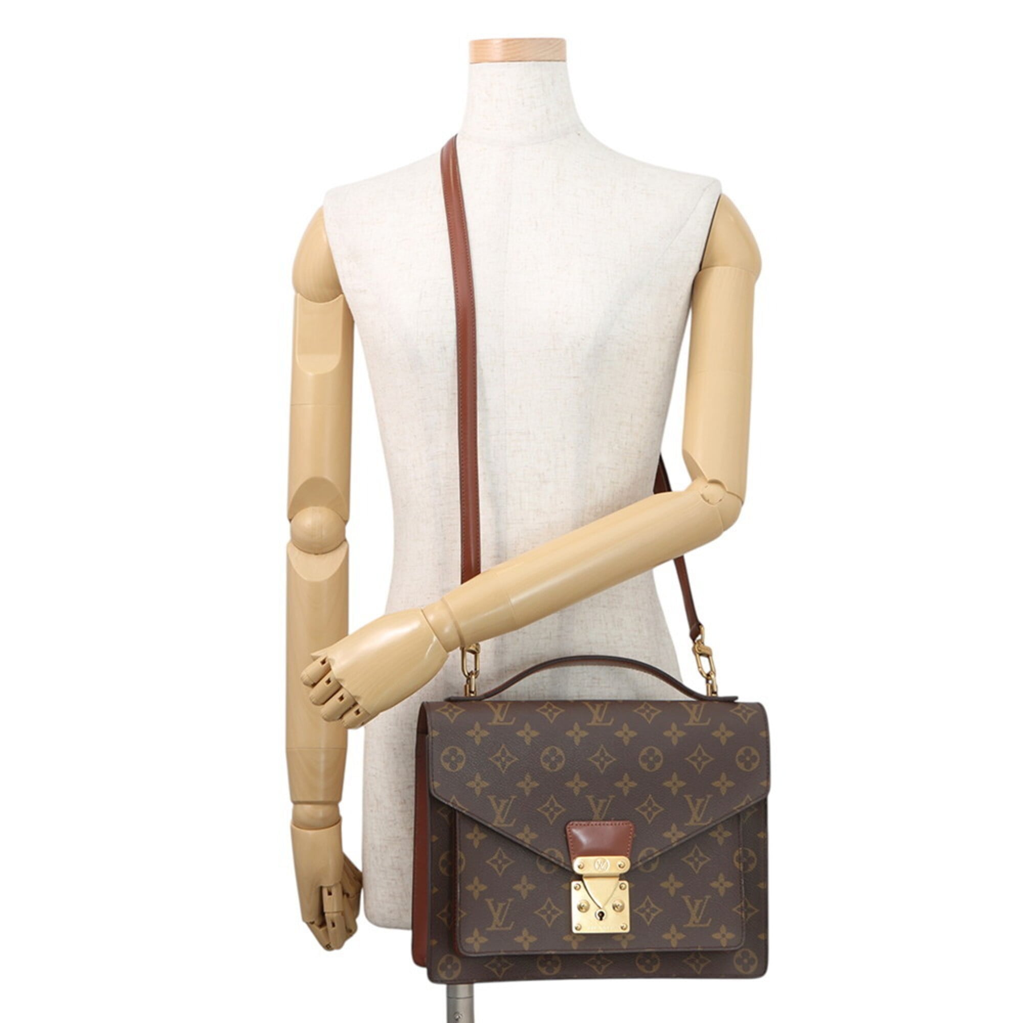 Louis Vuitton Brown Monogram Monogram Handbag Shoulder Bag (Pre-Owned)