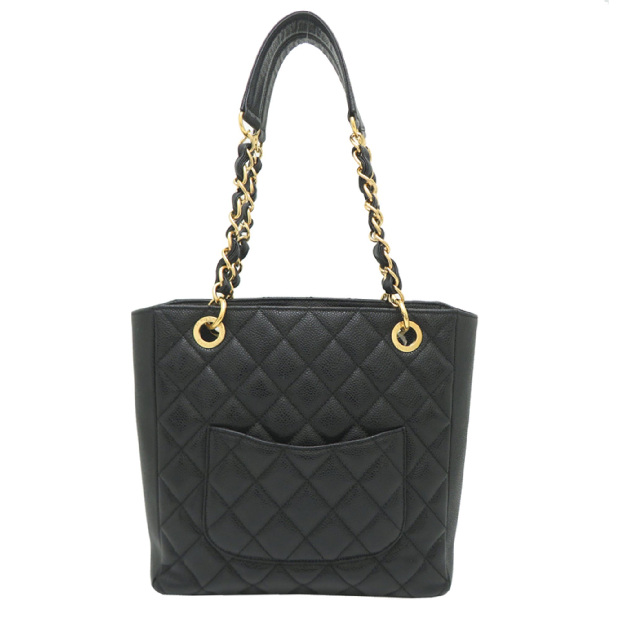 Chanel Black Grained Calfskin Tote Bag (Pre-Owned)