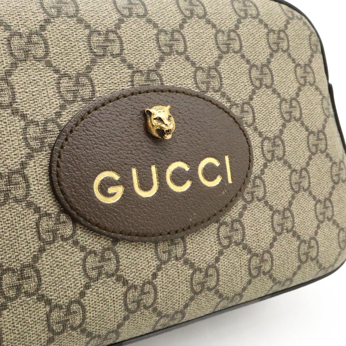 Gucci Beige Brown Green Red Color Yellow Gg Supreme Canvas Pvc Clutch Bag Handbag Shoulder Bag (Pre-Owned)