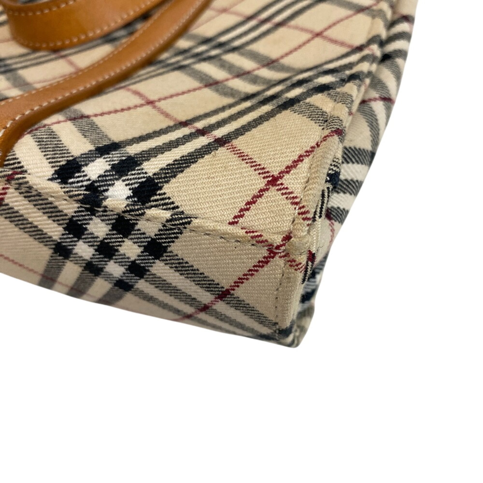 Burberry Beige Canvas Tote Bag (Pre-Owned)