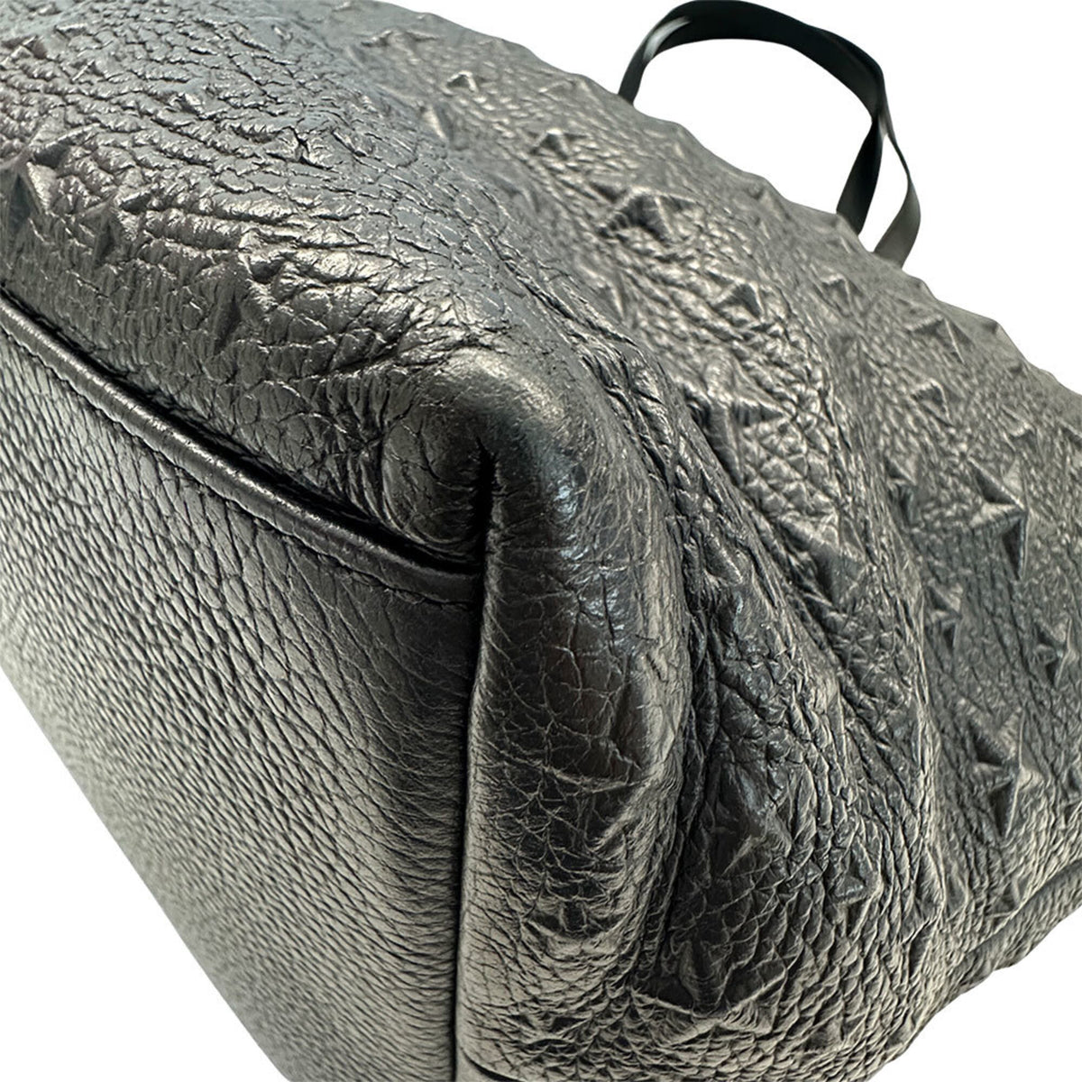 Jimmy Choo Black Camouflage Leather Handbag Tote Bag (Pre-Owned)