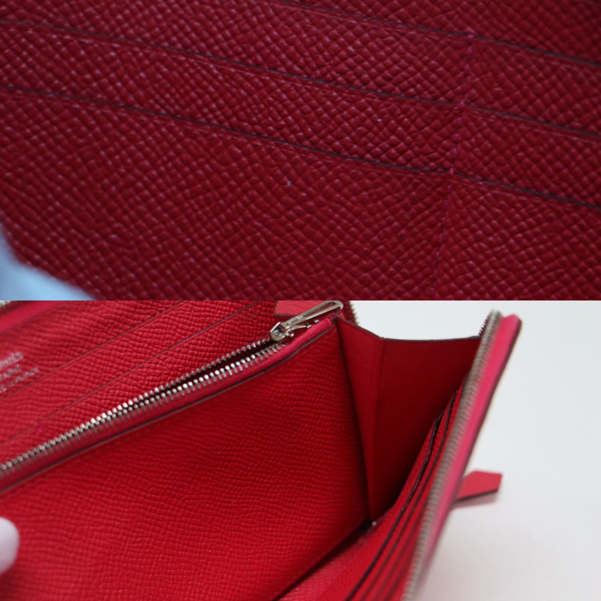 Hermes Pink Leather Long Wallet (Bi-Fold) (Pre-Owned)
