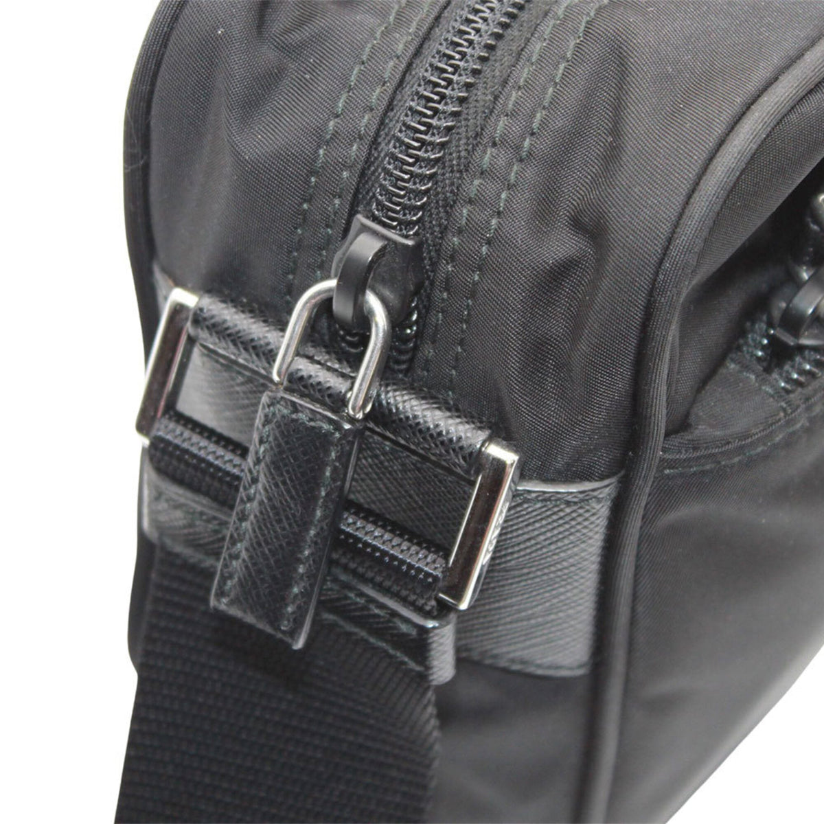 Prada Black Nylon Handbag Pouch Shoulder Bag (Pre-Owned)