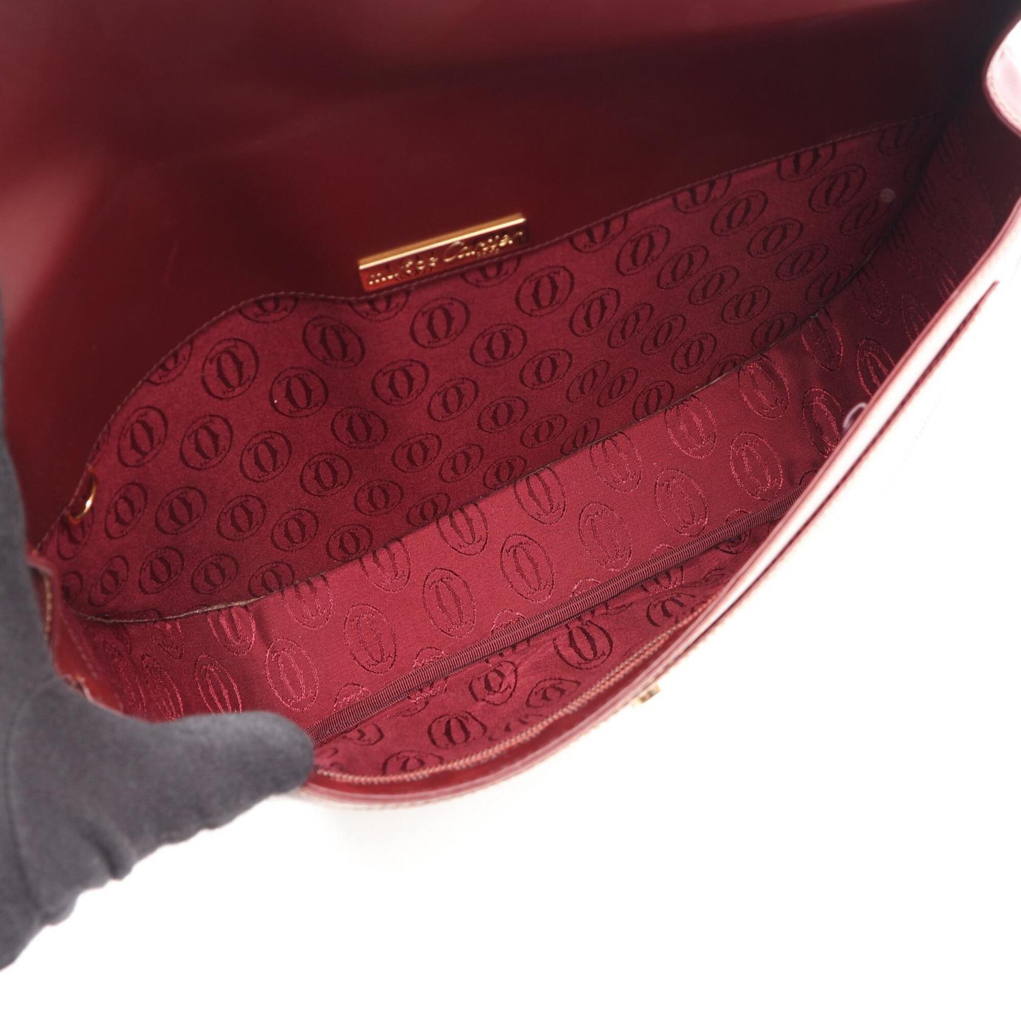 Cartier Must Bordeaux Leather Shoulder Bag (Pre-Owned)