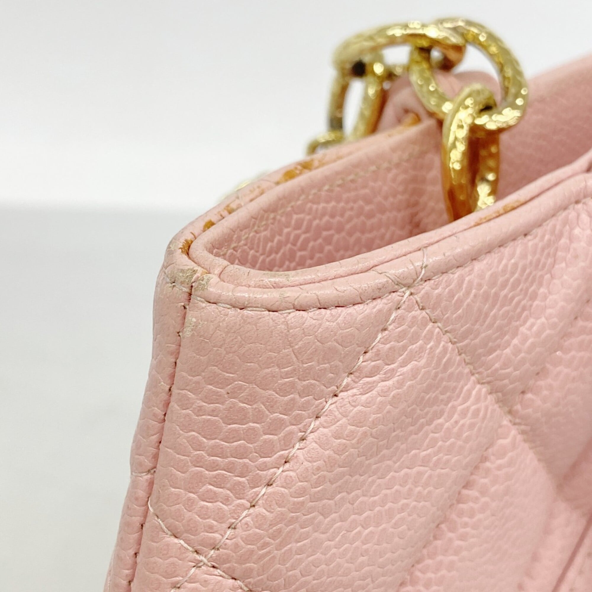 Chanel Pink Grained Calfskin Tote Bag (Pre-Owned)