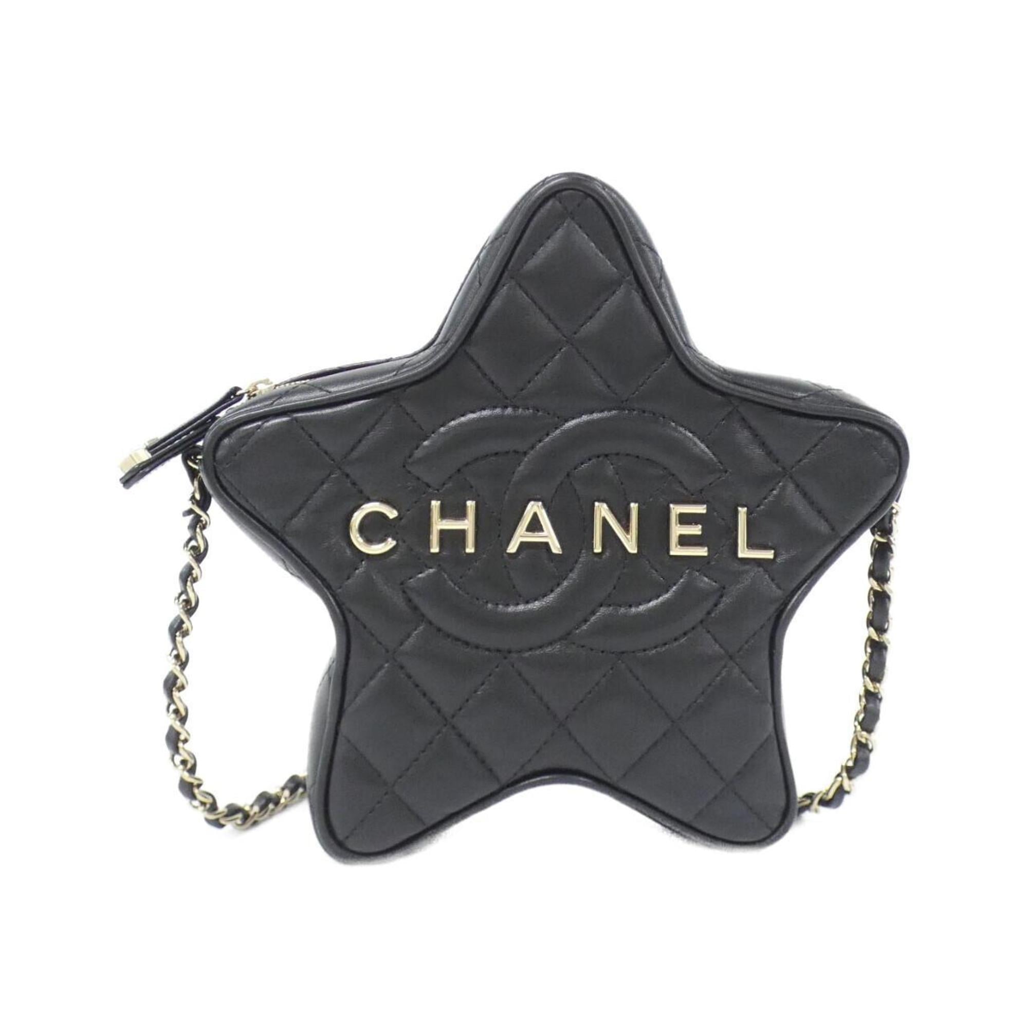 Chanel Black Leather Shoulder Bag (Pre-Owned)