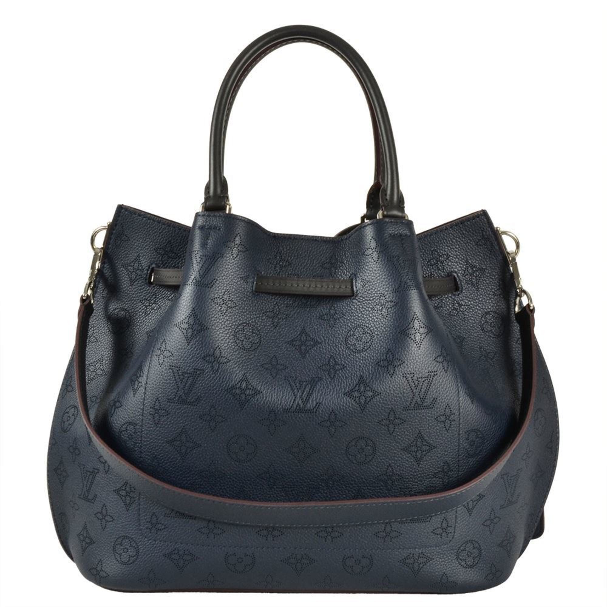 Louis Vuitton Navy Navy Blue Mahina Leather Shoulder Bag (Pre-Owned)