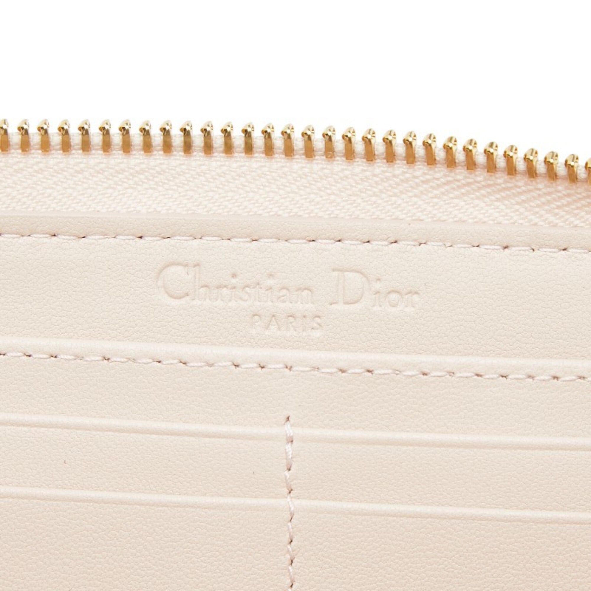 Christian Dior Pink Leather Long Bill Wallet (Bi-Fold) (Pre-Owned)