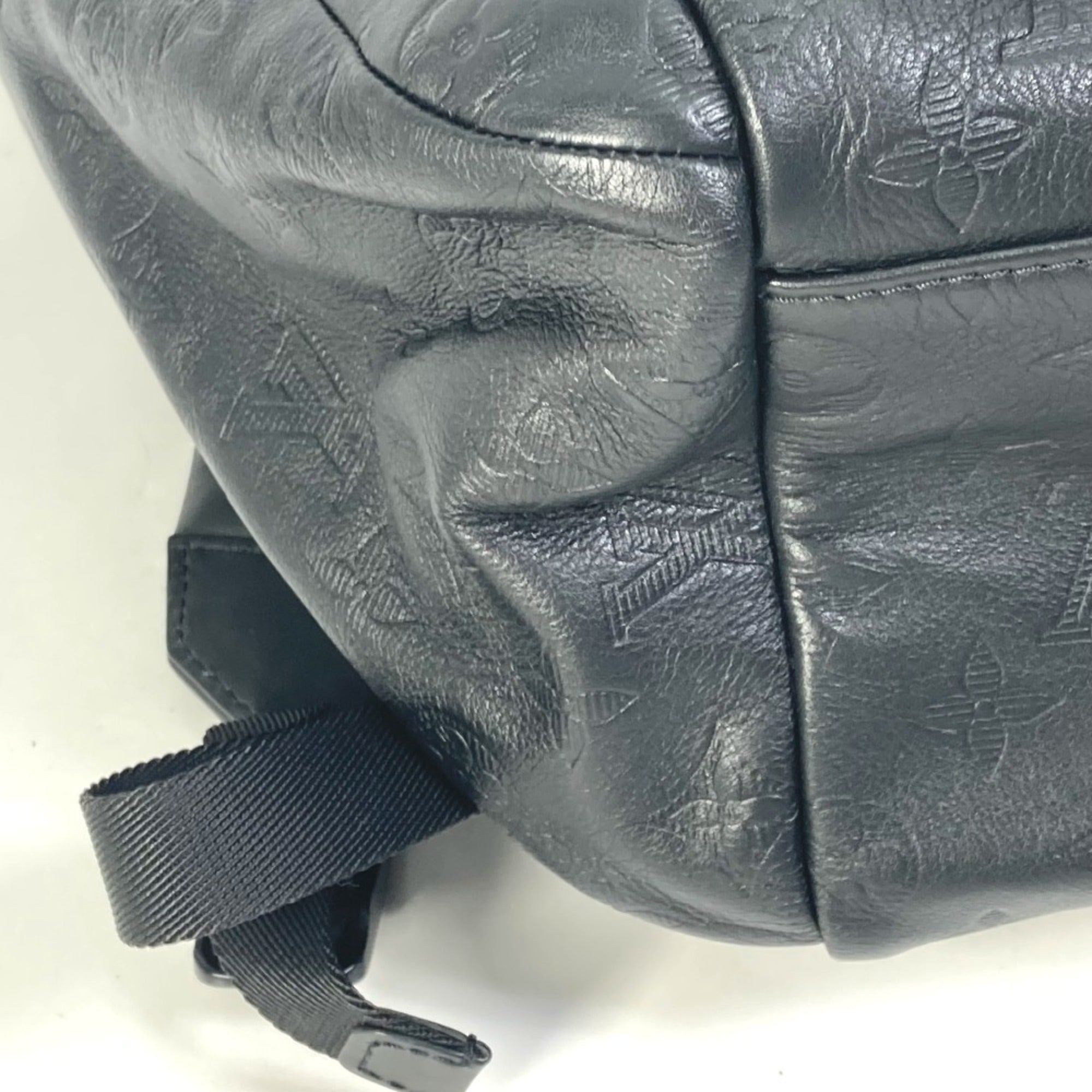 Louis Vuitton Black Leather Backpack (Pre-Owned)