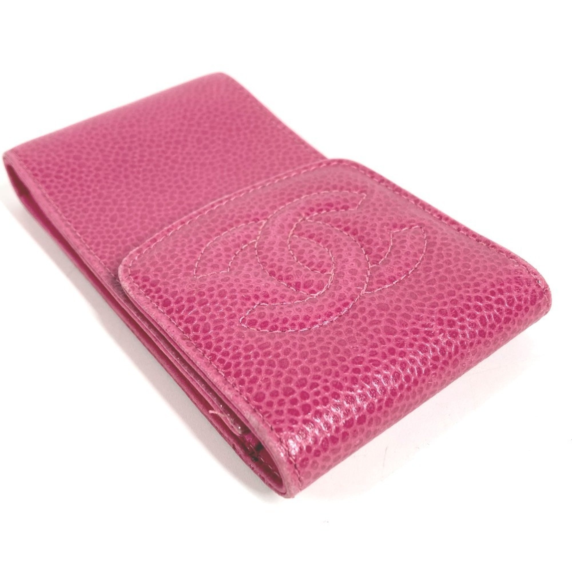 Chanel Pink Grained Calfskin Pouch (Pre-Owned)