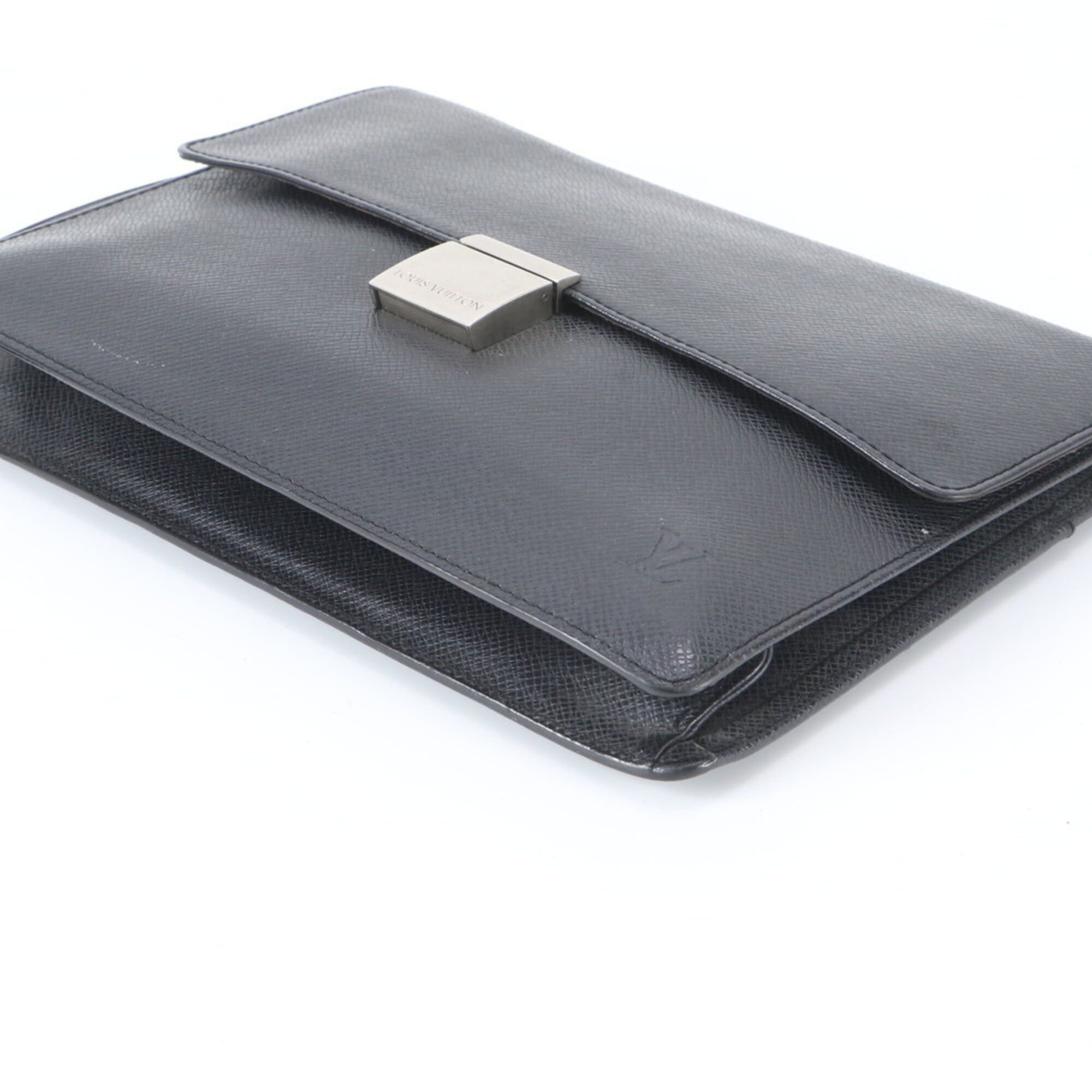 Louis Vuitton Ardoise Taiga Leather Handbag Pouch (Pre-Owned)